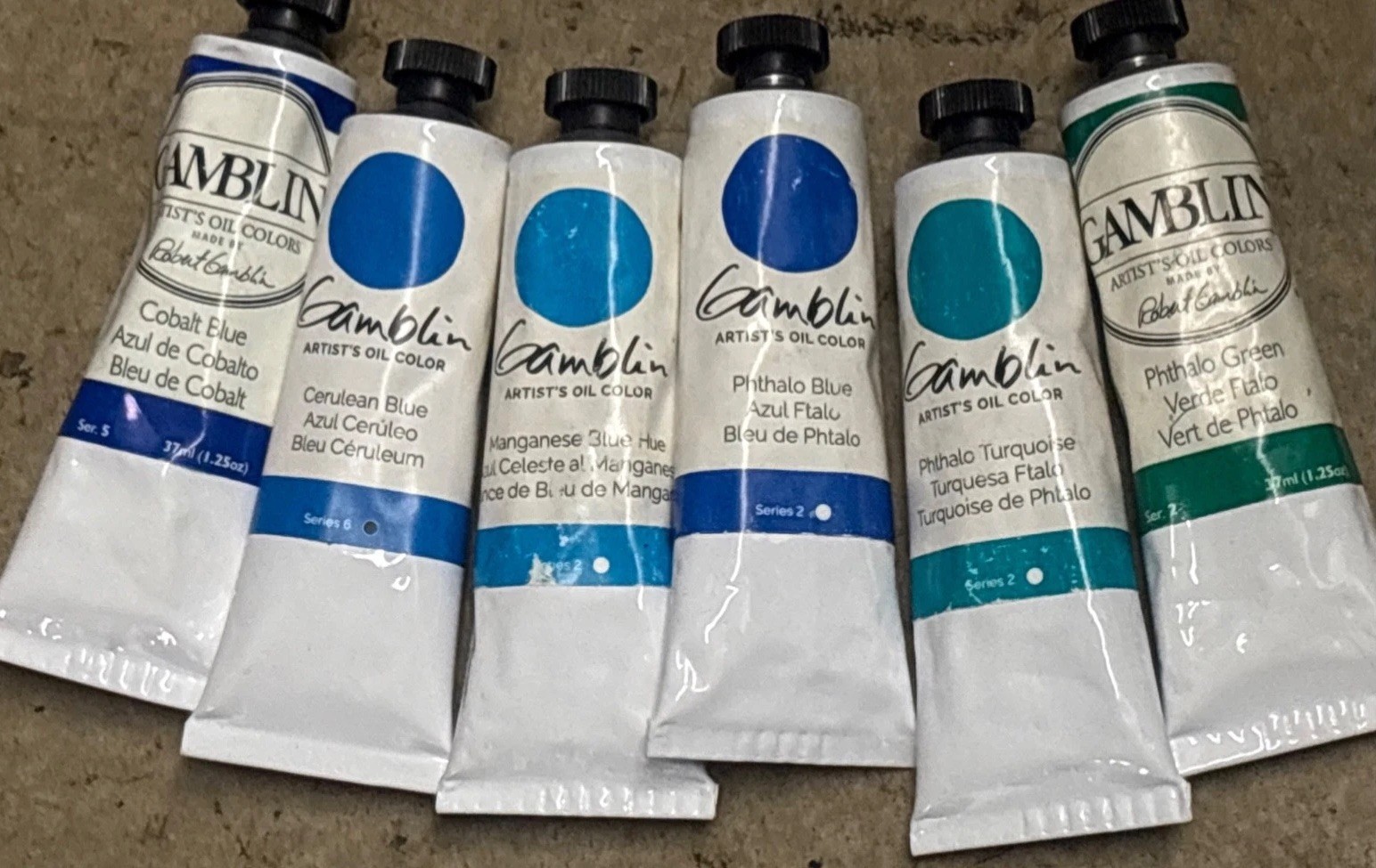 Gamblin Artists’ Oil Paint; 37 ml tubes, 50+ Colors – Choose From Drop Down Menu