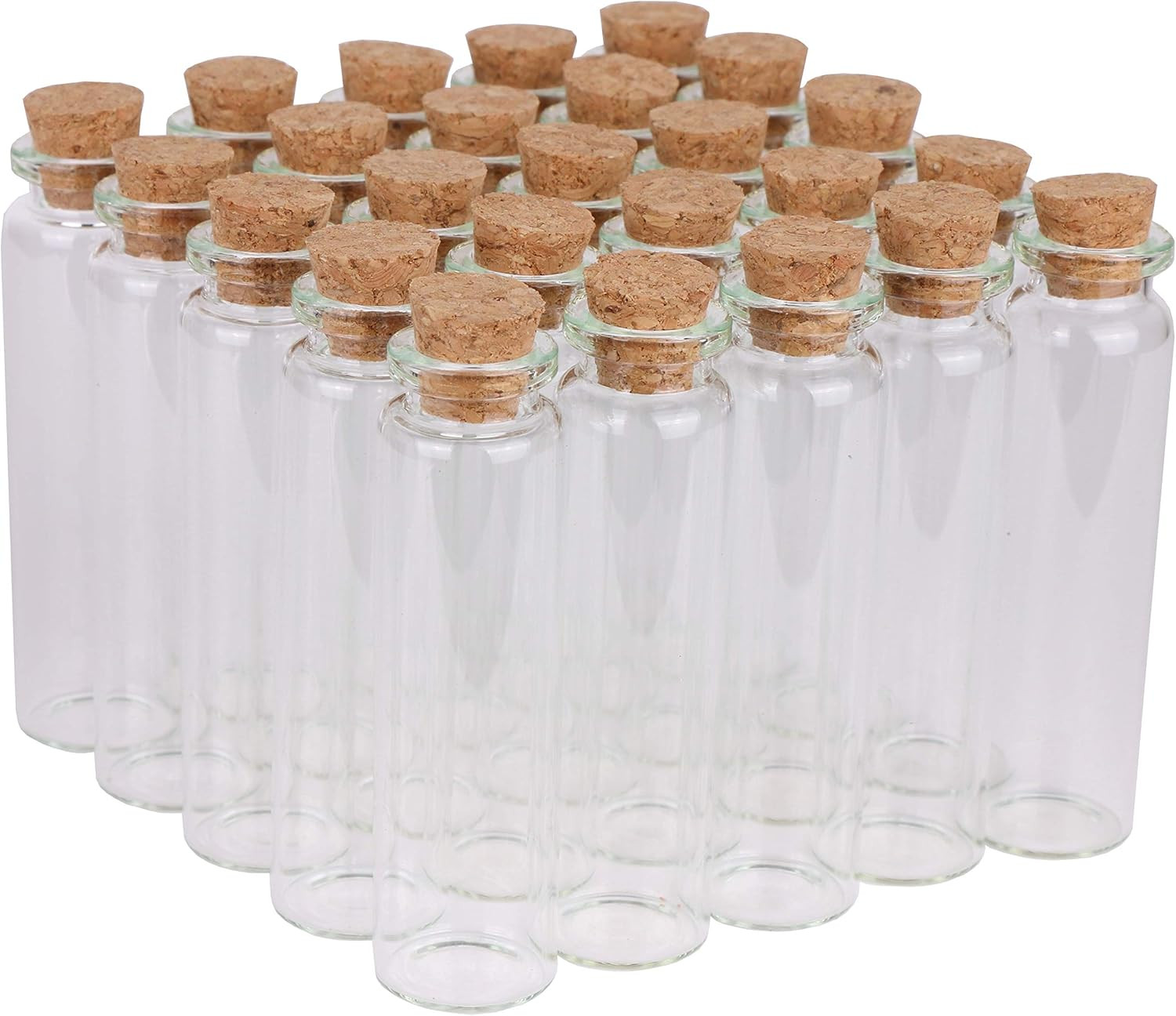 20Ml Small Glass Bottles,Tiny Glass Vials,Jars with Cork Stoppers,Message Bottle