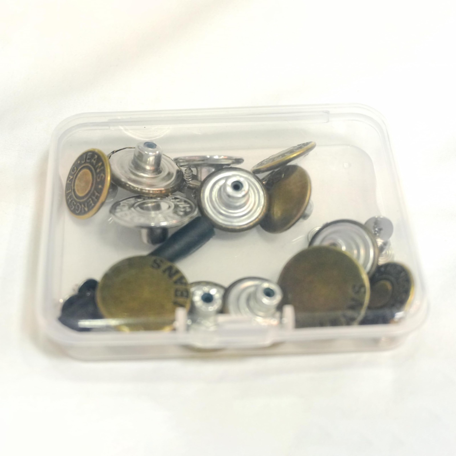 Jean Buttons Replacement No Sew Metal Snap Repair Kit 15Pcs Heavy Duty DIY Fix