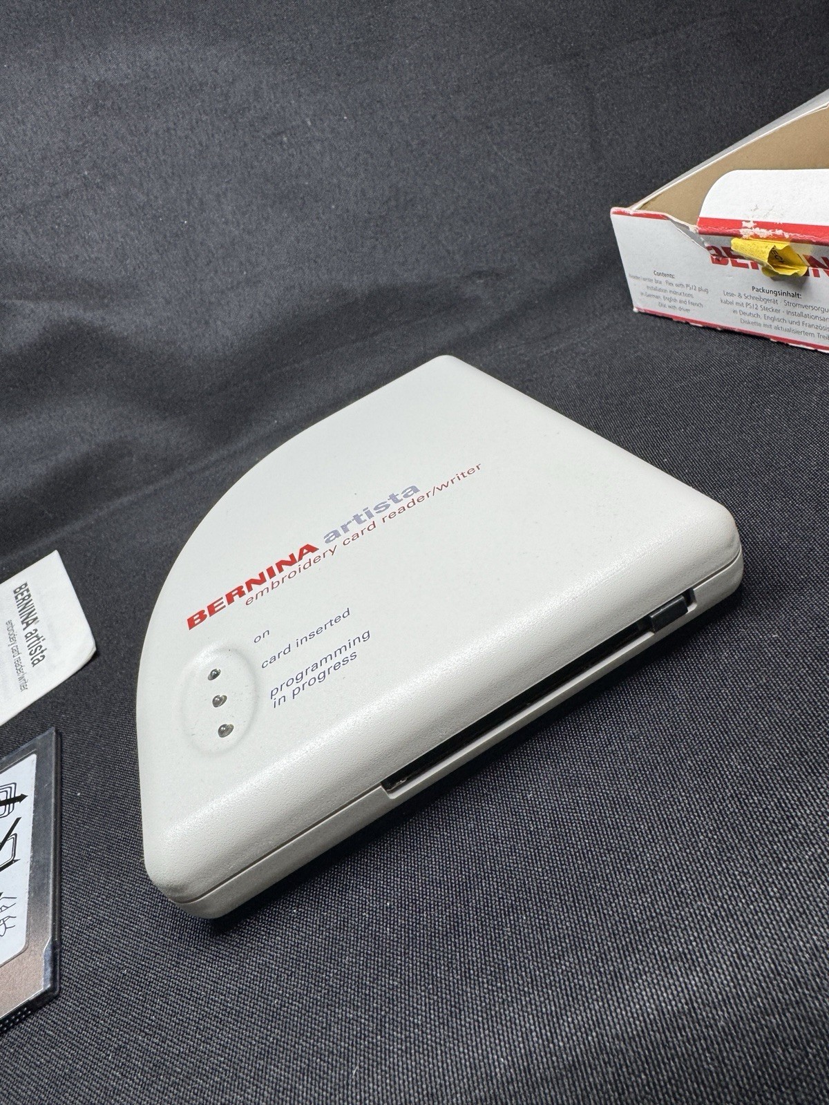 BERNINA artista Embroidery Card Reader Writer R/W-BOX w/ Design Card & Manual