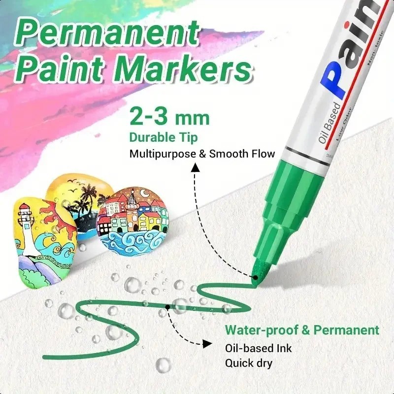 TOYO Oil Based Paint Pen, Waterproof Marker Car Tire Pen