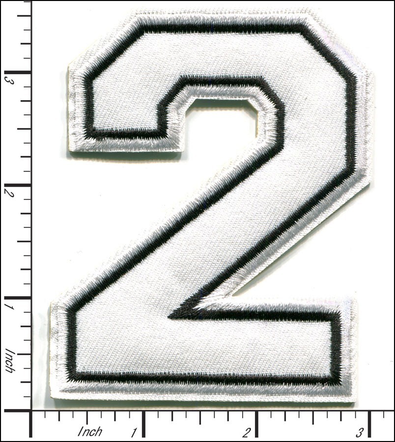 Embroidered Iron on patch Number Your Choice Height 3.54″ AP025nB