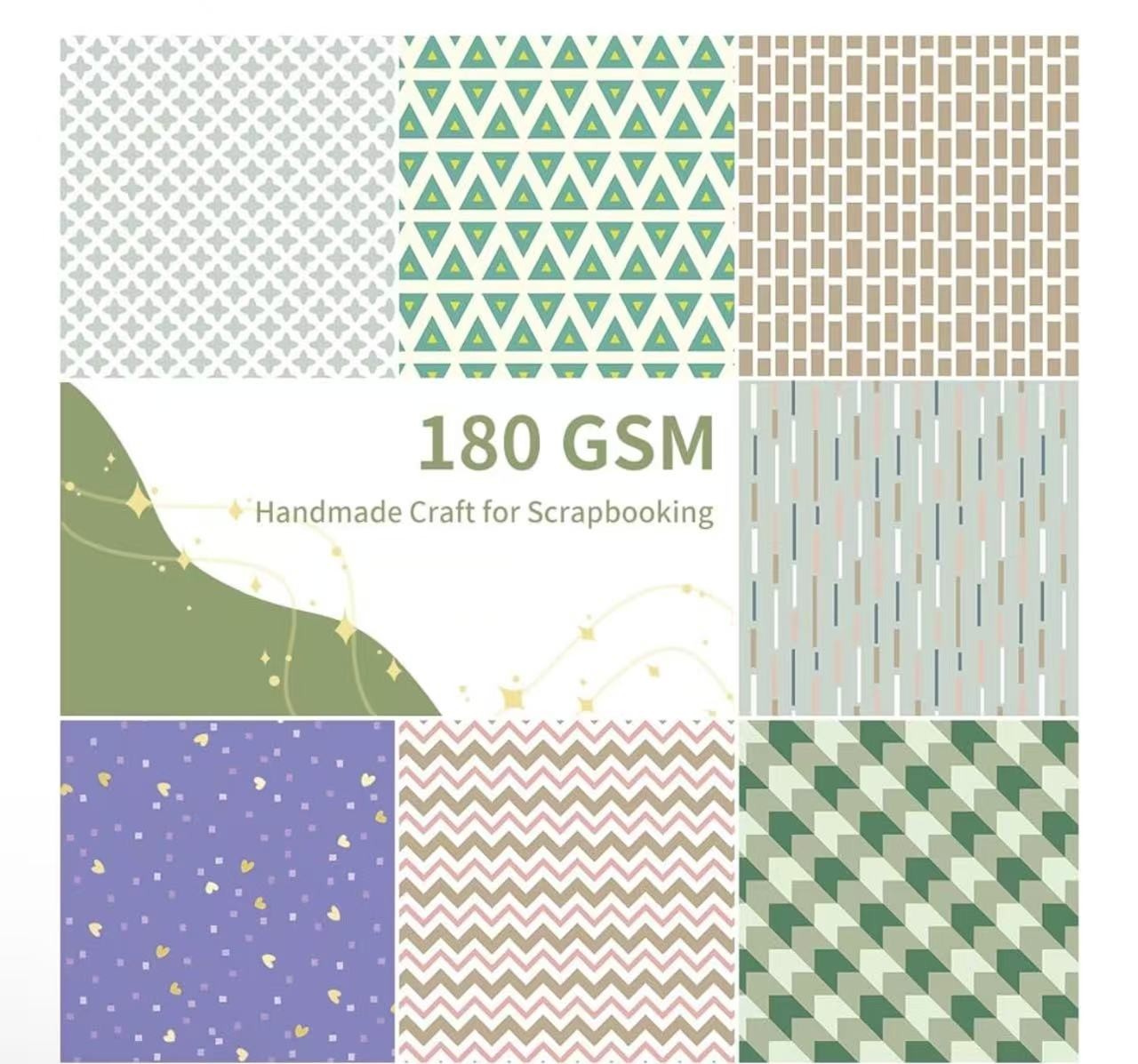 Boho Scrapbook Paper 12×12 180G Double-Sided Decorative Paper for Scrapbooking,