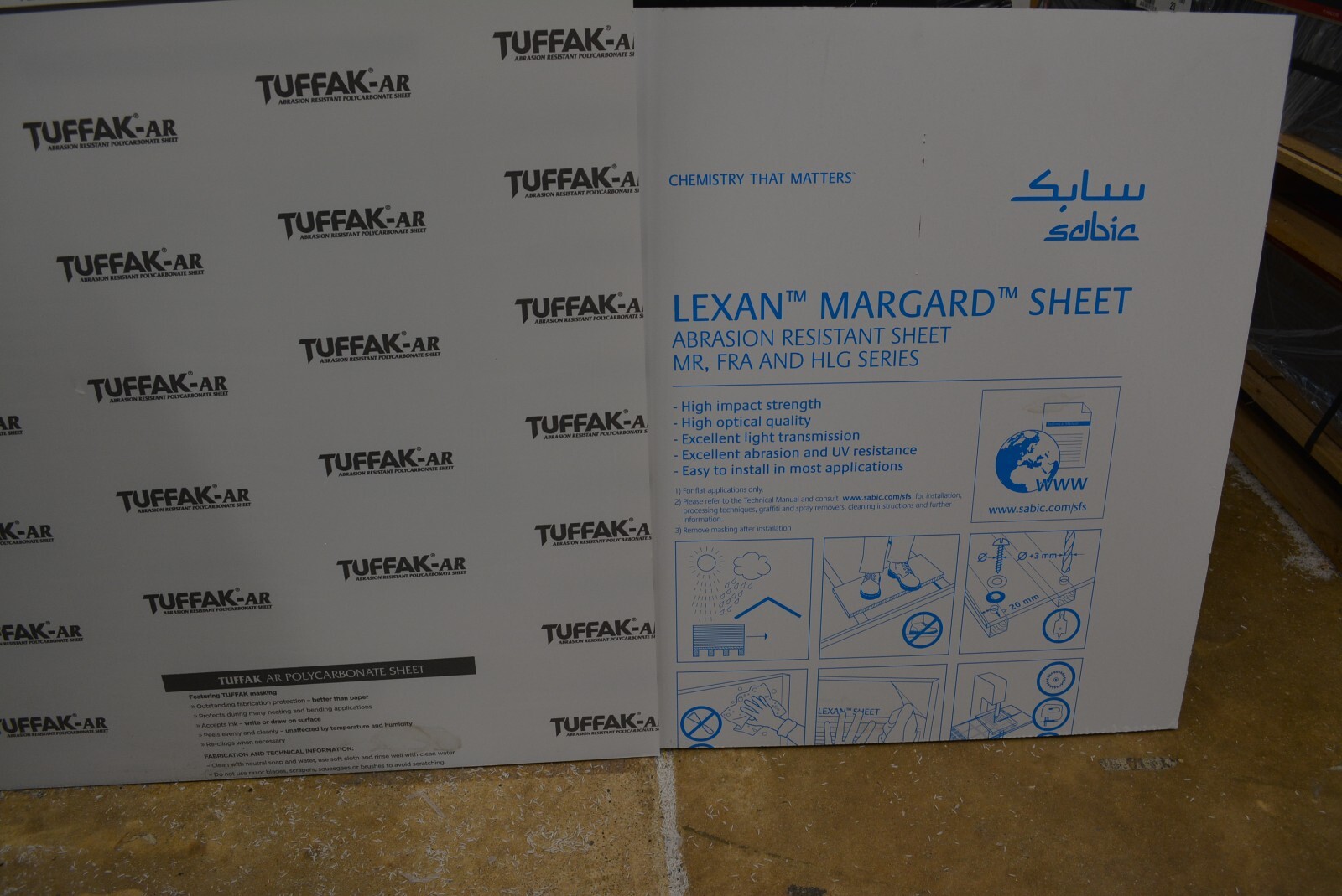 Polycarbonate Scratch Resistant Clear Sheet MR10 Lexan 1/8″ CHOOSE A SIZE