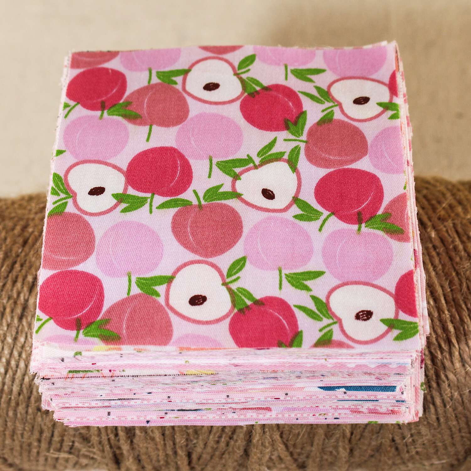 100 Sewing Pink Cotton Floral Quilting Fabric Squares Scraps Bundle Craft Diy