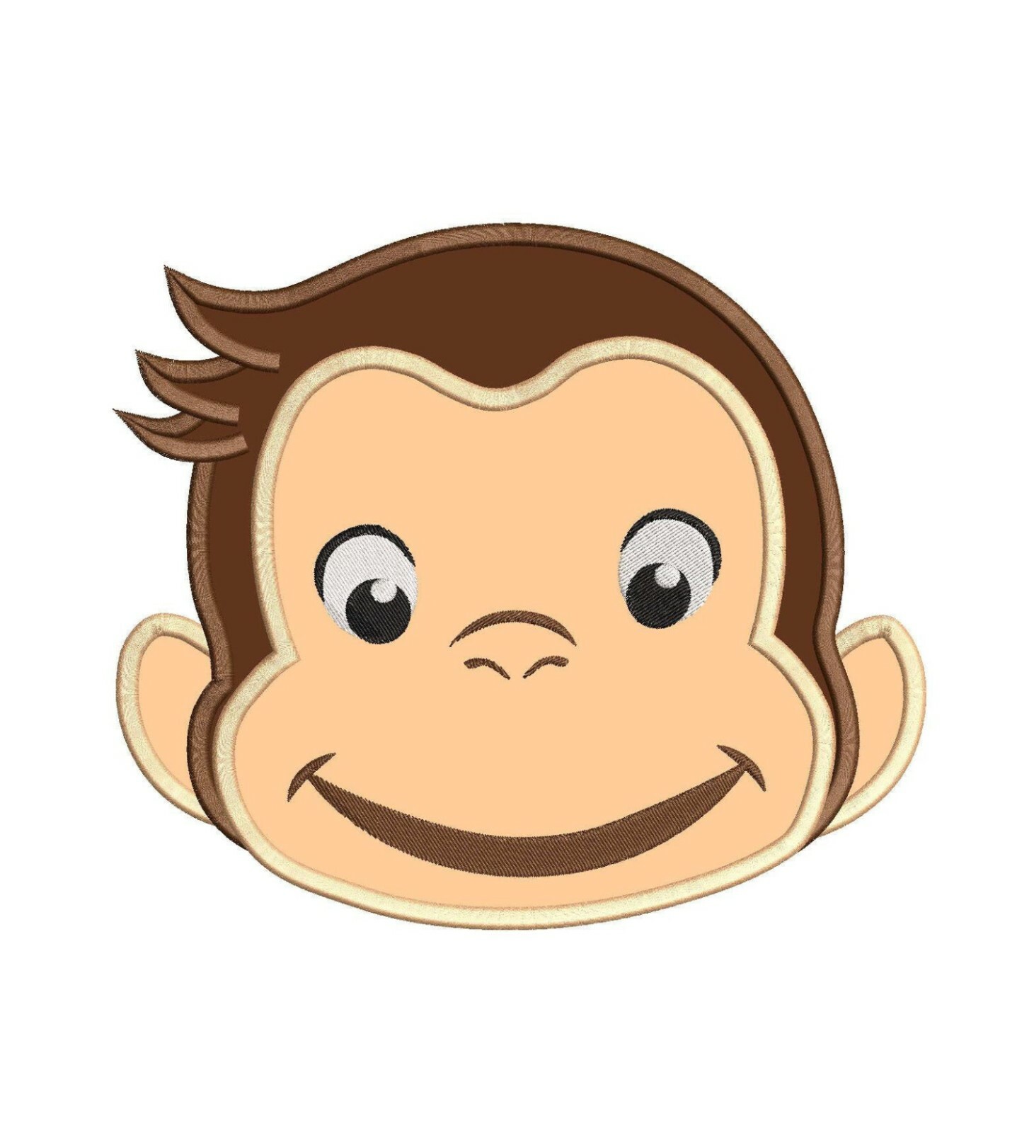 Curious George Embroidered Iron on / Sew On Patch, Applique 3.5′ H by 4″