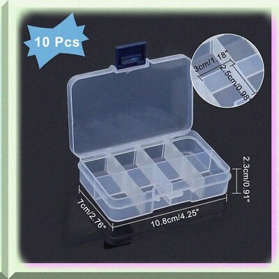 10-Pack Compact Jewelry and Bead Organizer