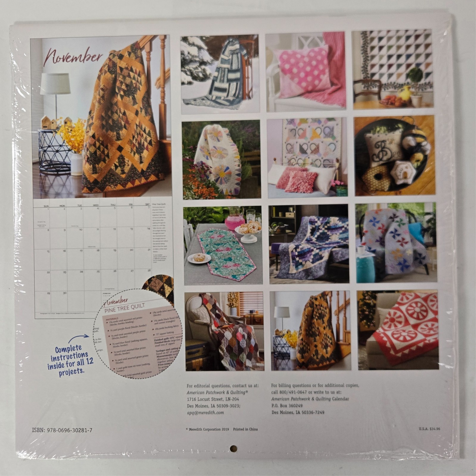 8 SEALED American Patchwork Quilting Calendars 2008-2021 BH&G ~ 12 Patterns Each