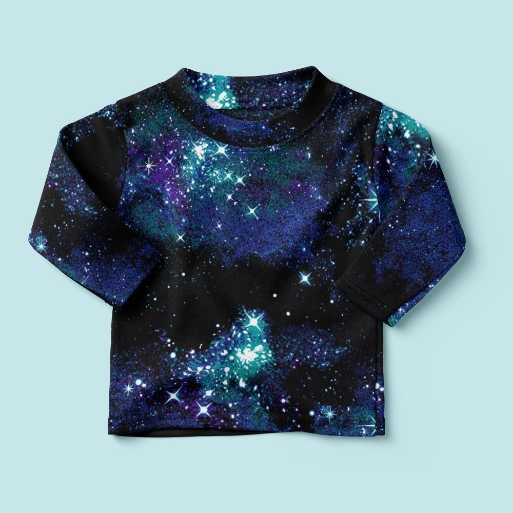 Luxury Anti-Pill Fleece Galaxy Fabric 54 Inch x 1.5 Yard Navy Blue Precut
