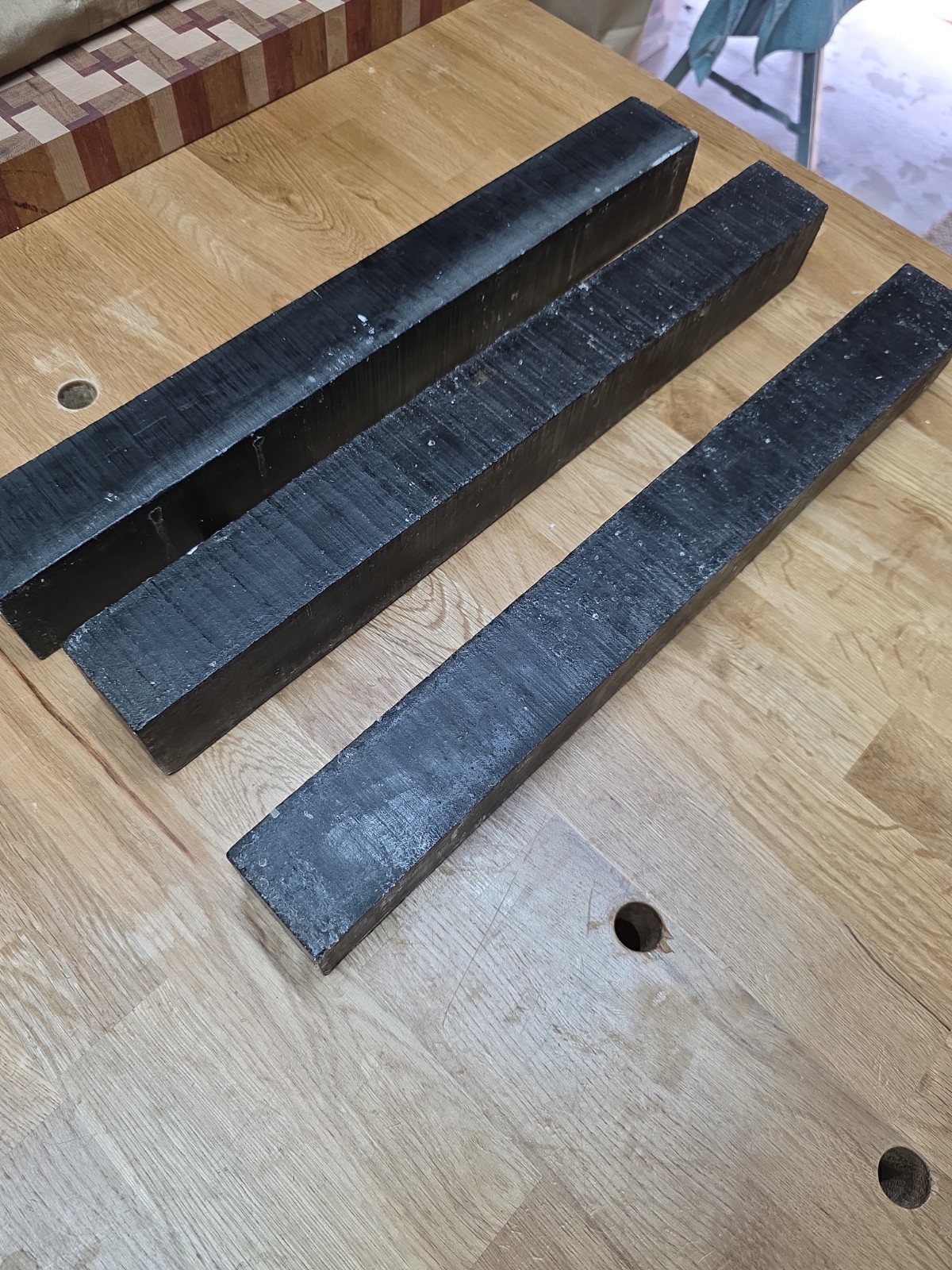 Gaboon Ebony 2″x2″x18″ Turning Blanks All Black (See Description) Price Is For 1