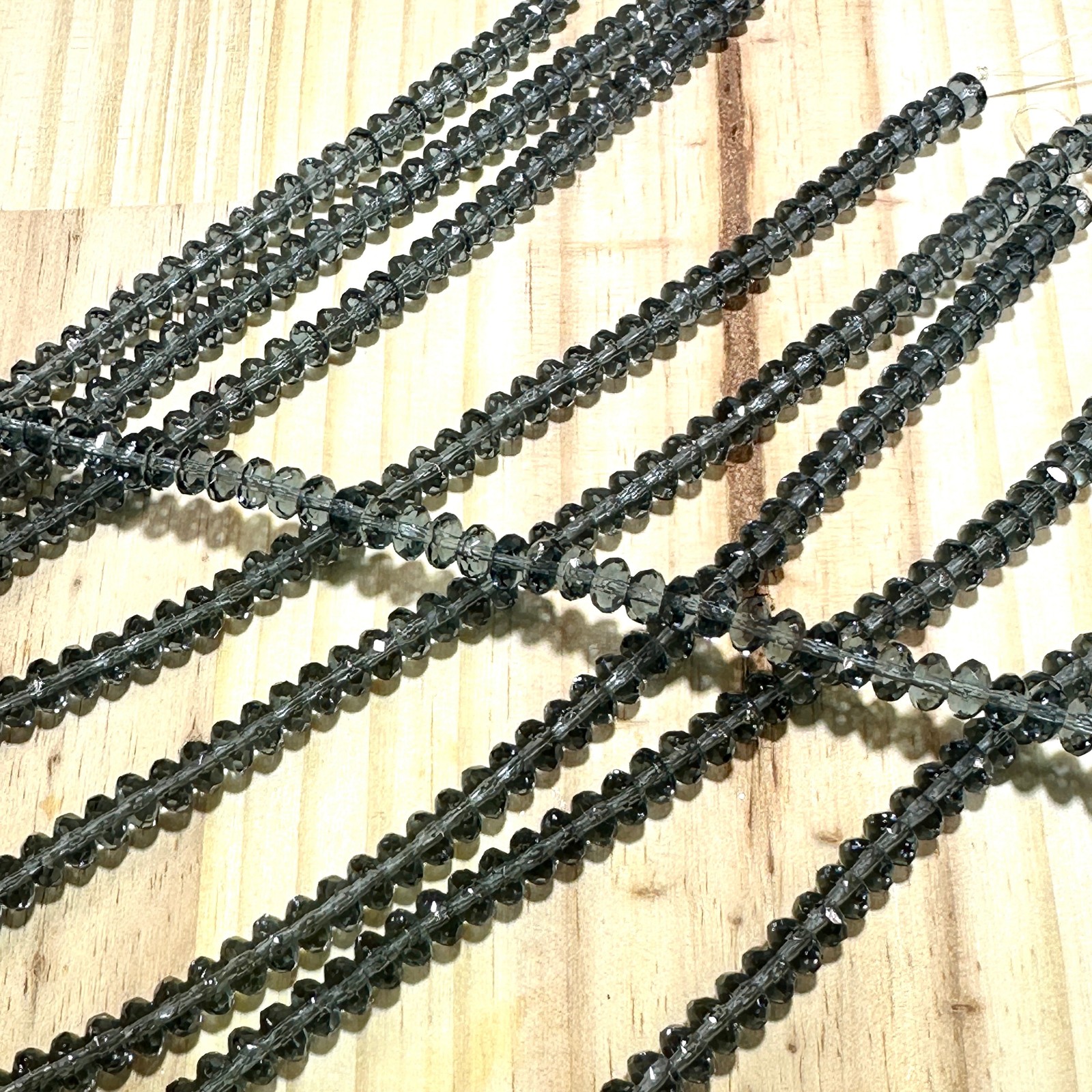 Czech Glass Rondelle Spacer Beads 4x7mm Montana tire/donut beads 42pcs J805