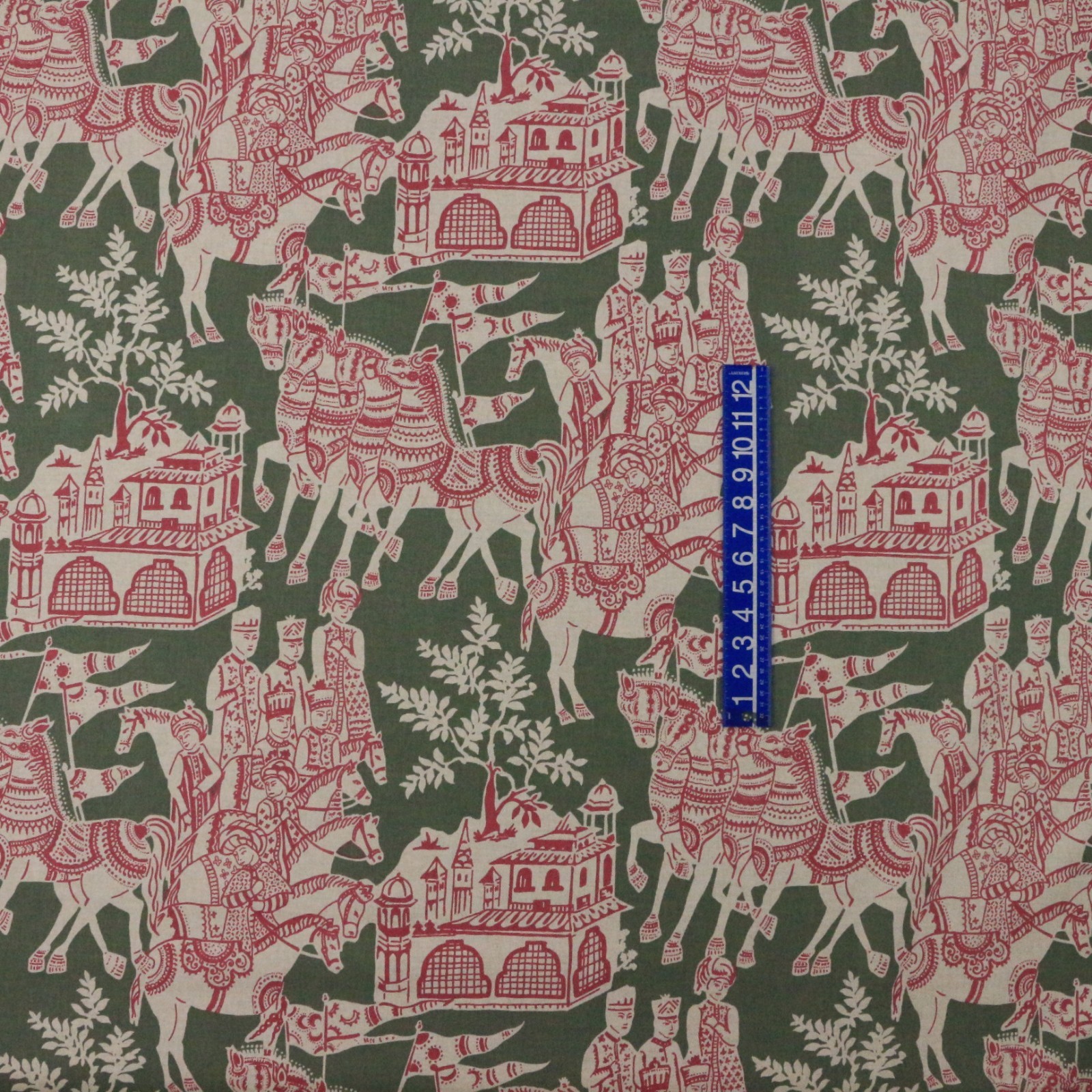 P KAUFMANN MEDINA MAGIC VIRIDIAN MIDDLE EASTERN HORSE KINGS FABRIC BY YARD 54″W