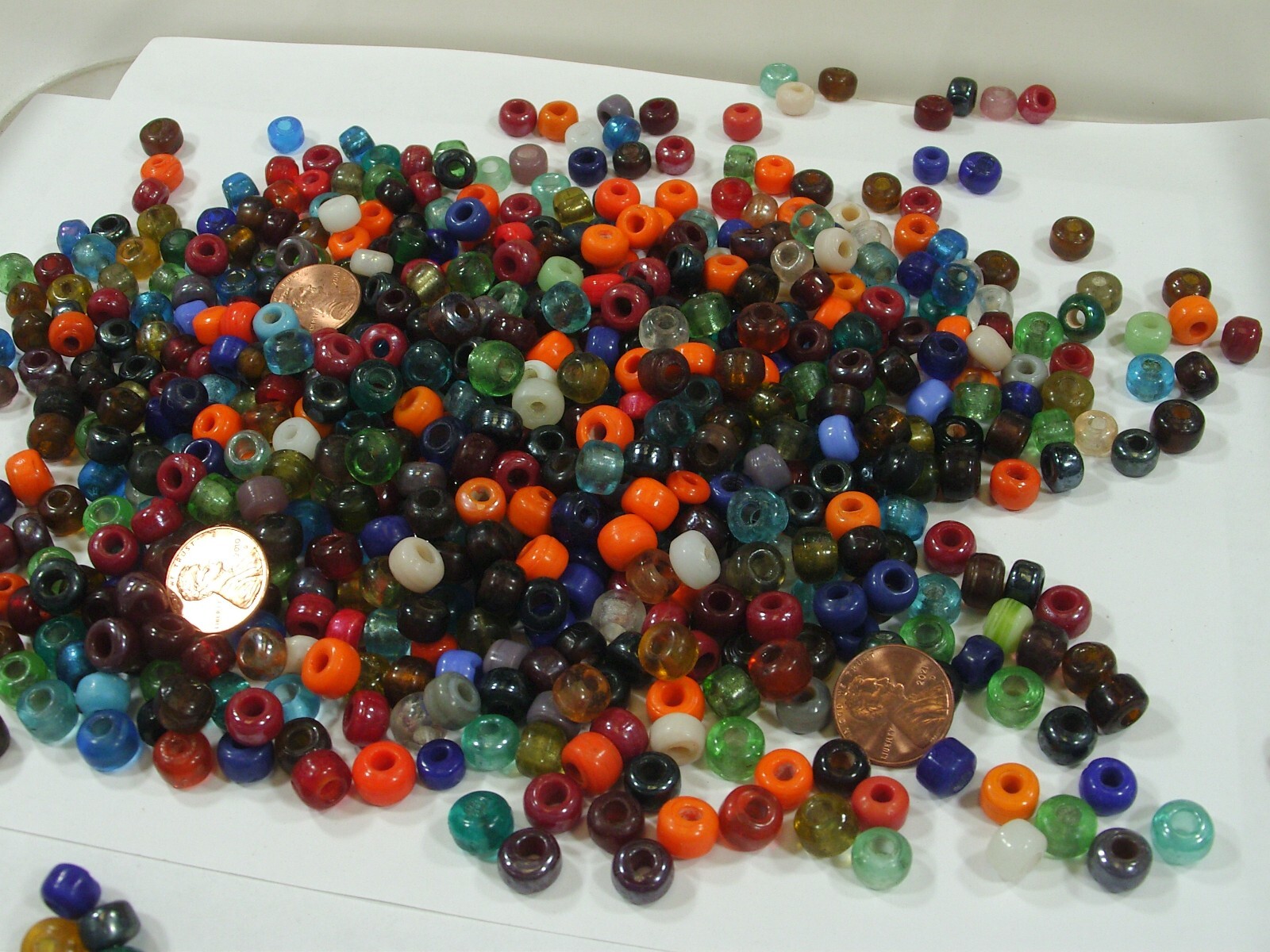 2 Pounds Assorted Color 6mm x 9mm Glass Pony Beads India Bulk Lot Sale (NBW-9)