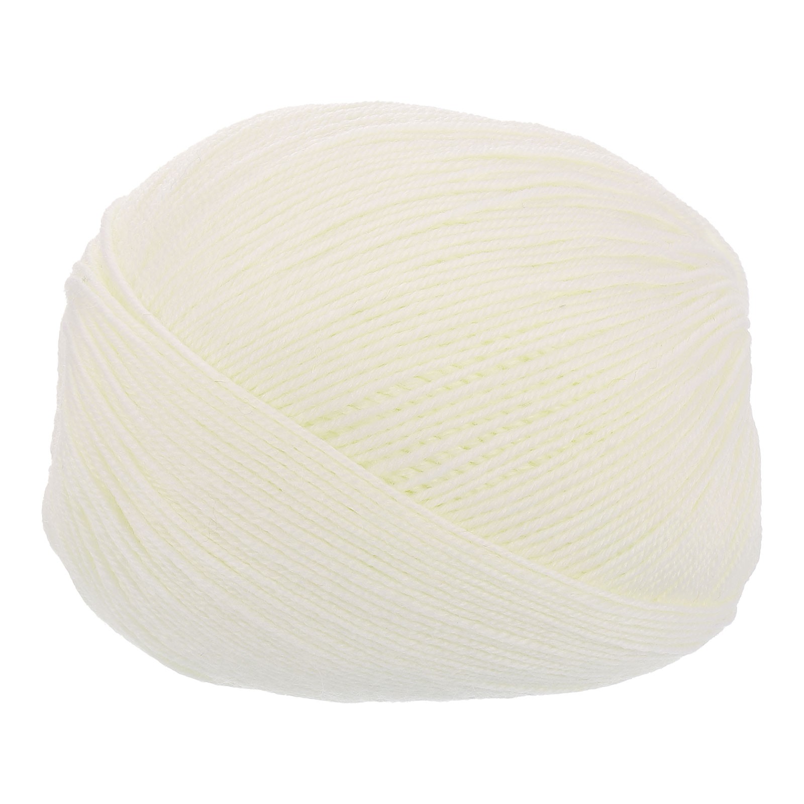 4-Ply 100% Wool Yarn 3.52 OZ, 306 Yds(White, 1 Ball)