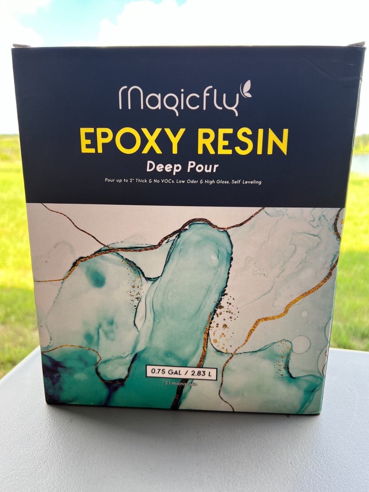 Magicfly Deep Pour Epoxy Resin Kit, 0.75 Gallon/2.83 L, 2-4 Inch, Crystal Clear