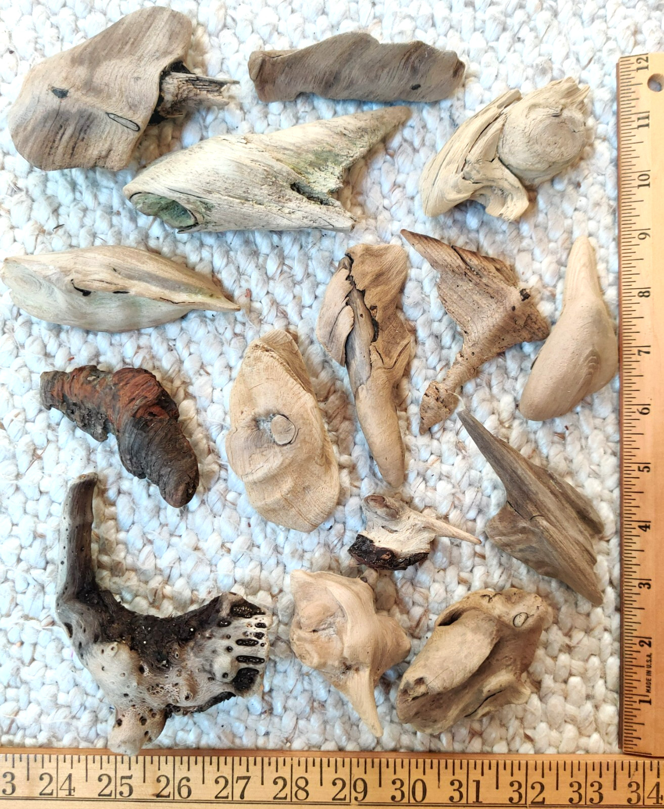 2 lbs. (14+ pcs.) of Beautiful, Unique, Natural Driftwood Gleaned from Lake MI