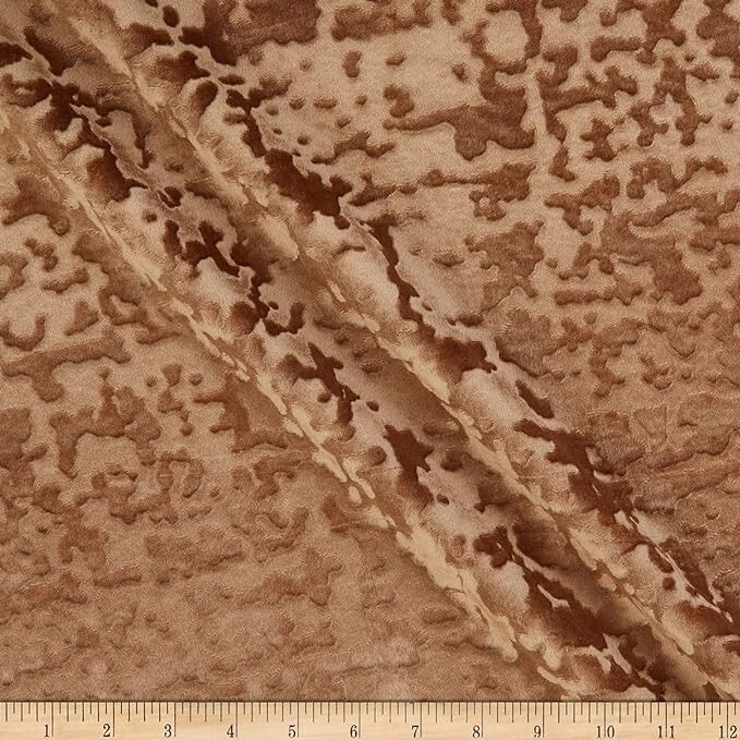 Abstract Crushed Velvet Fabric, 118 Inch. in Width, Ideal for Upholstery Etc.