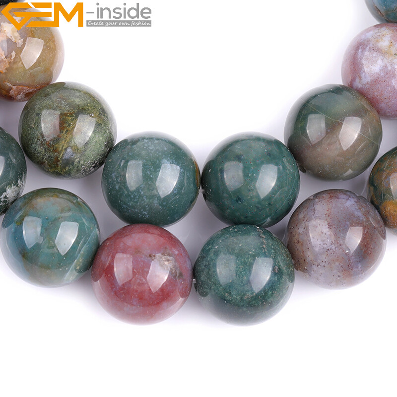 Natural Gemstone Indian Agate Round Loose Beads For Jewellery Making Strand 15″