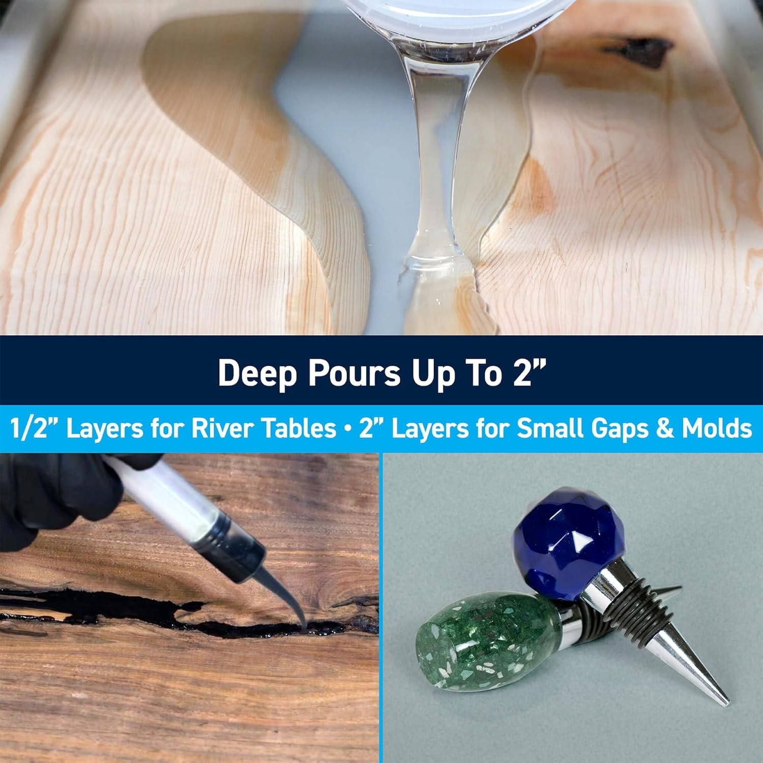 TotalBoat Thickset Deep Pour Epoxy Resin Kit Crystal Clear