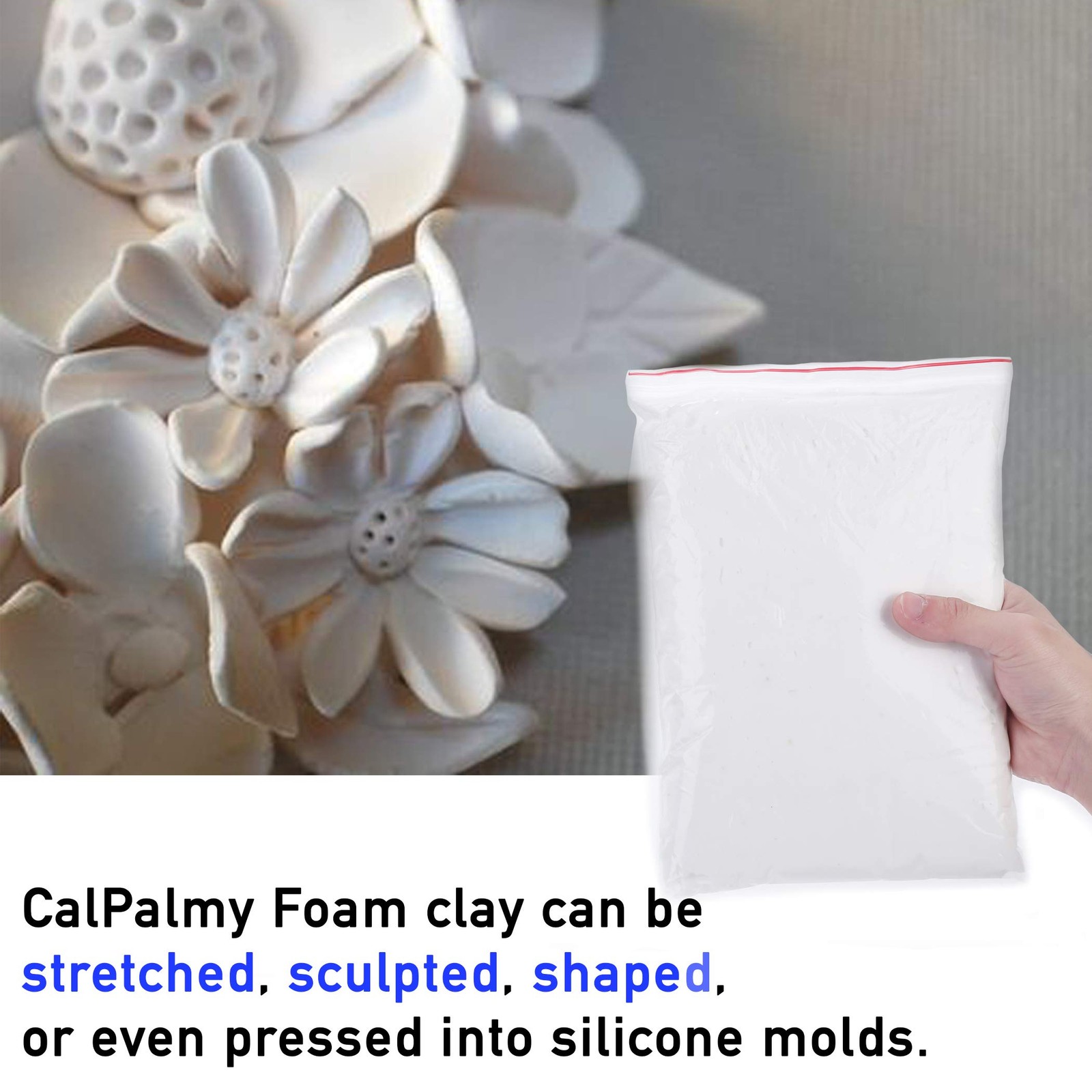 Moldable Cosplay Foam Clay (White) – High Density and Hiqh 300g, White