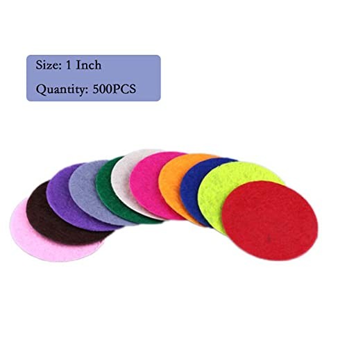 500 PCS 1.0 Inch Craft Felt Circles Applique Ornaments Clothes Mixed Colors