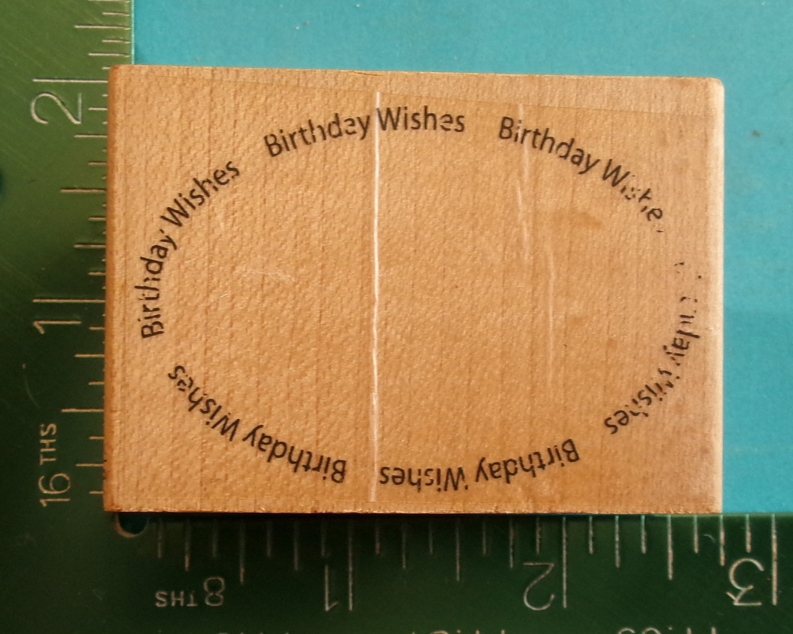 Endless Creations BIRTHDAY WISHES Circle Rubber Stamp G300