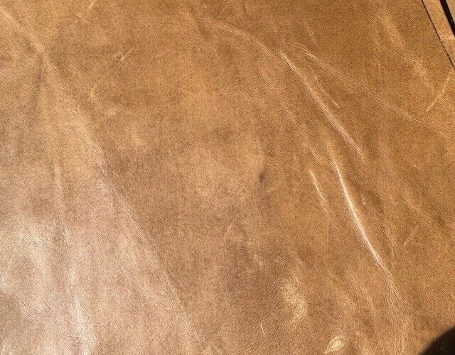 Slick Nick Brown wax/oil topcoat Discount Leather Hides 1.0mm ZA21
