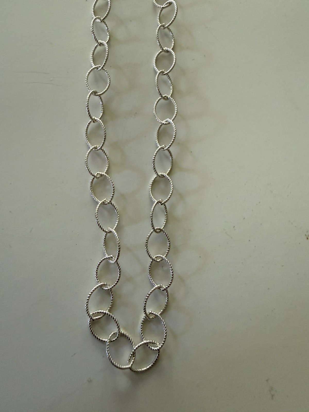 8x6mm twisted cable chain sterling silver 5ft