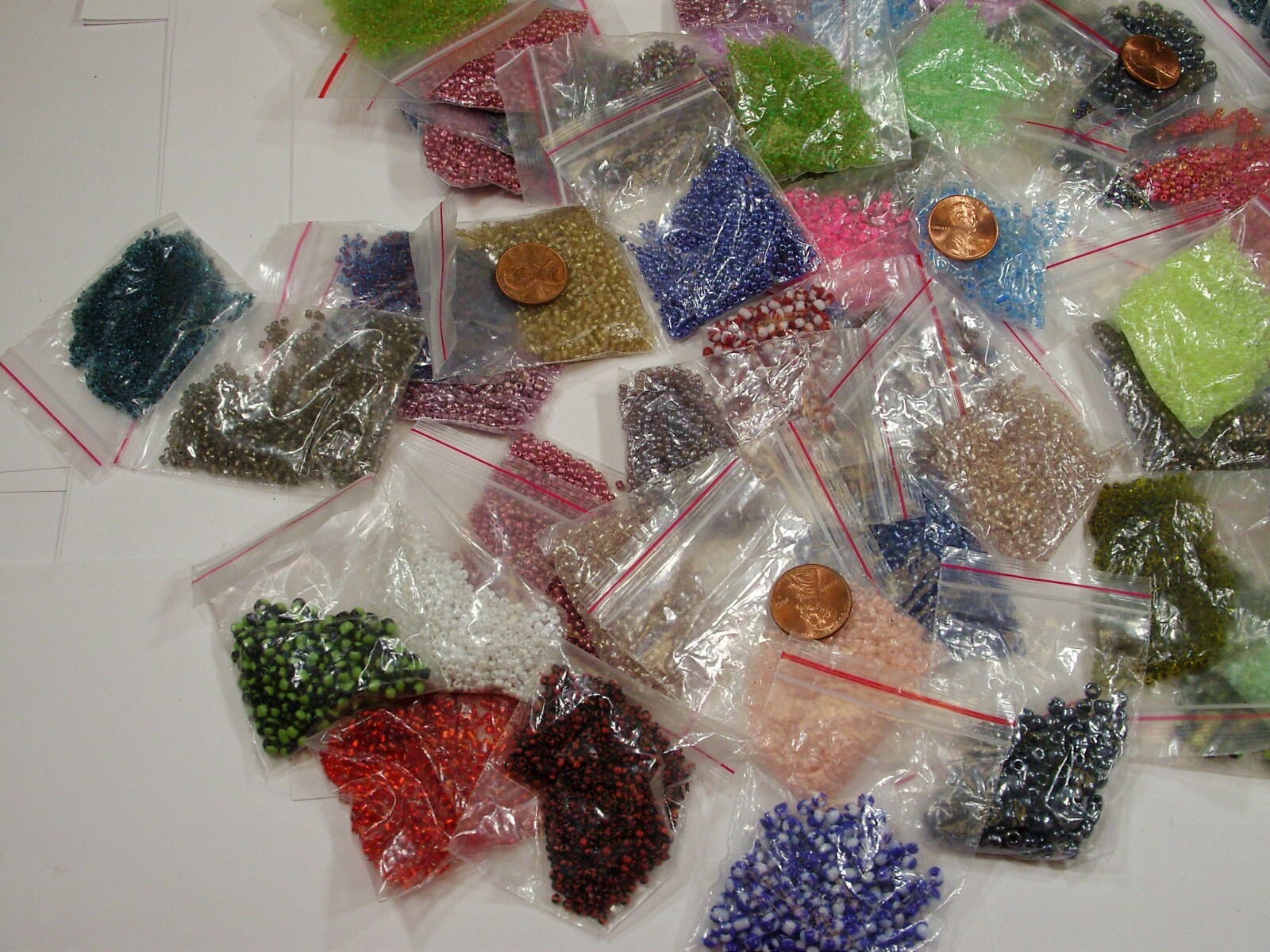 100 (10 Gram) Packets Loose 12/0 & 6/0 China Glass Seed Beads Wholesale (HM-44)