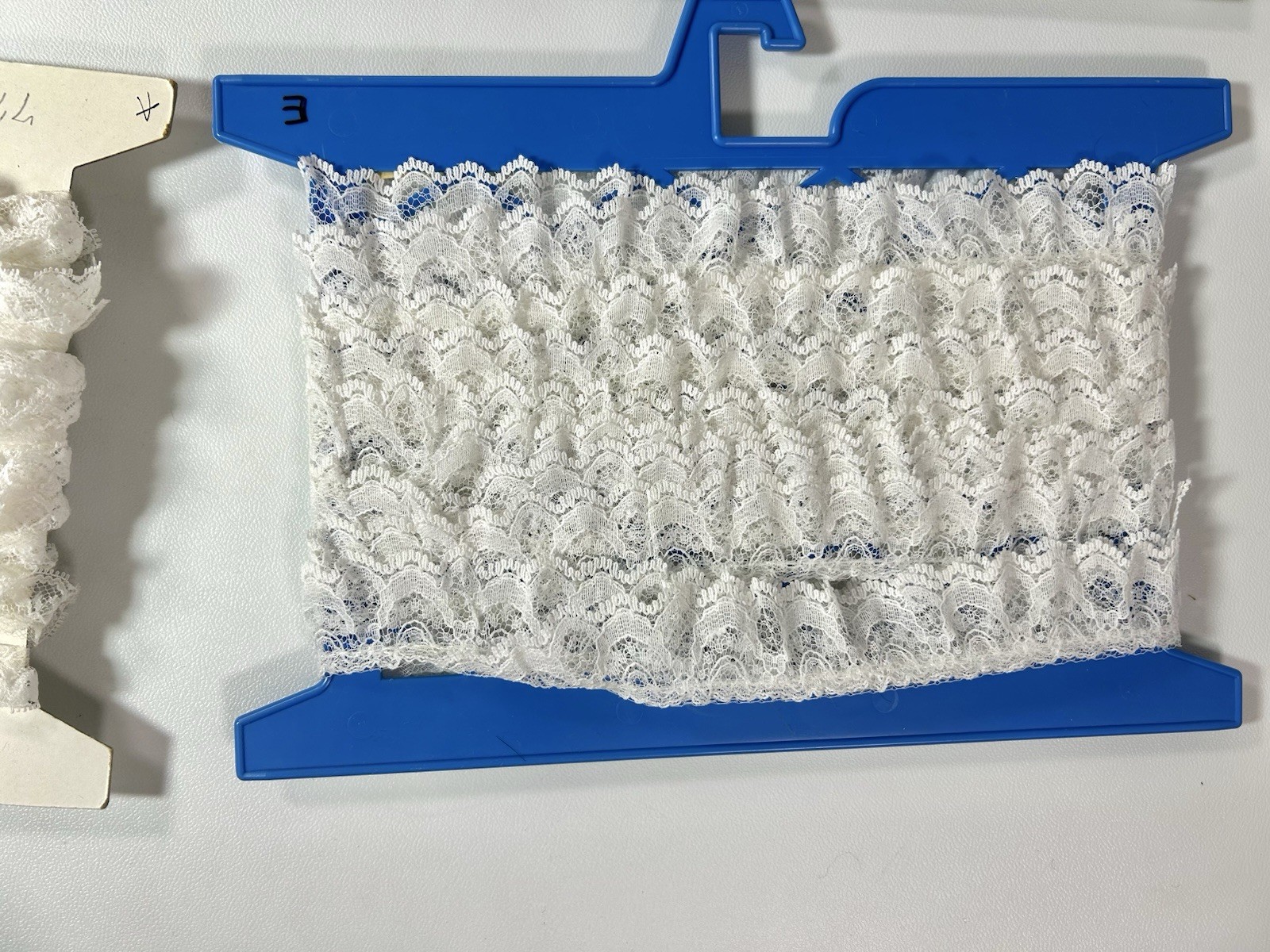 Vintage Ruffled Lace Trim Lot Stretch Craft Fabric Unknown Measurements