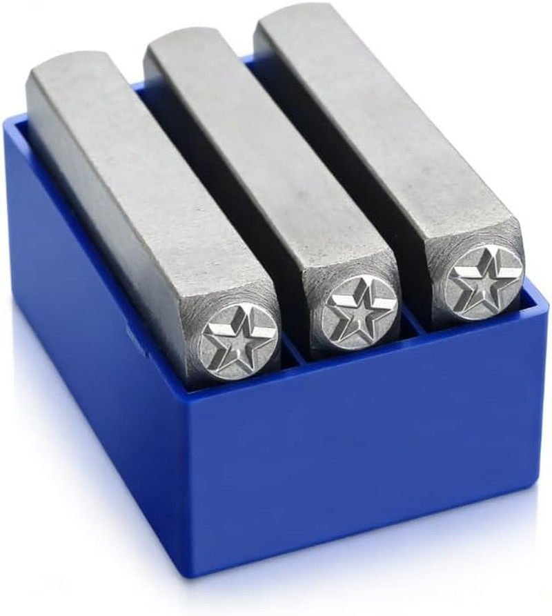 Metal Stamps,Set of 3 Carbon Steel Five Pointed Star Punches Stamp Jewelry St…