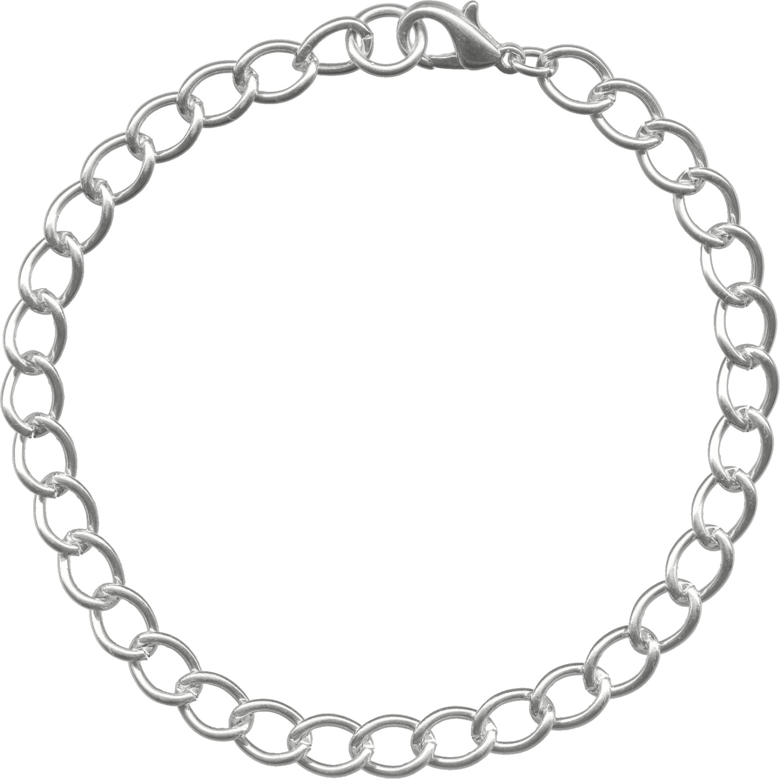 Curb Chain Charm Bracelet Findings Blank Base ~ Add beads or Layer ~ 7 Colors