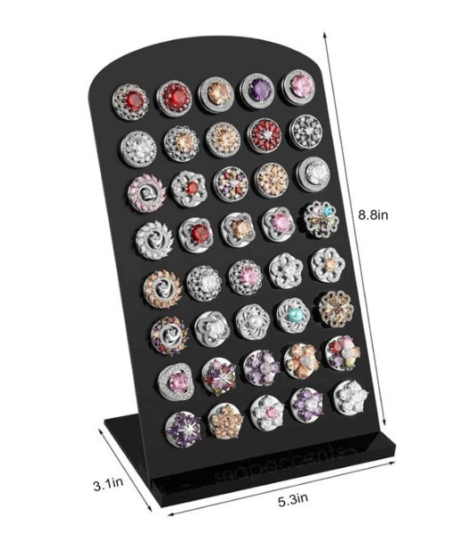 Snap Jewelry Acrylic Display Holder Organizer fits 18-20mm Ginger Charm 40pc New