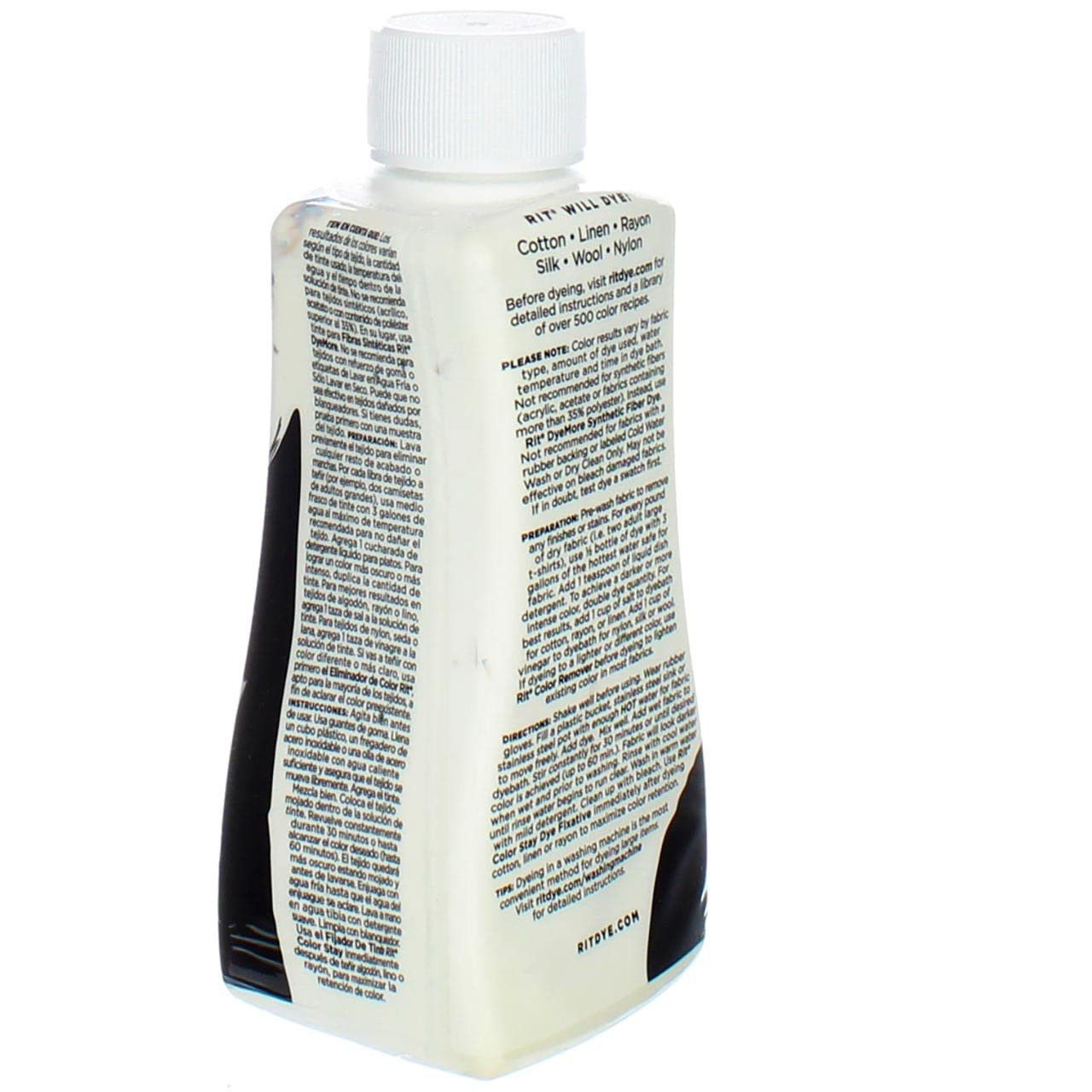 Rit Liquid Black Dye 8 Oz All Purpose Fabric Dye for Cotton Polyester Acrylic