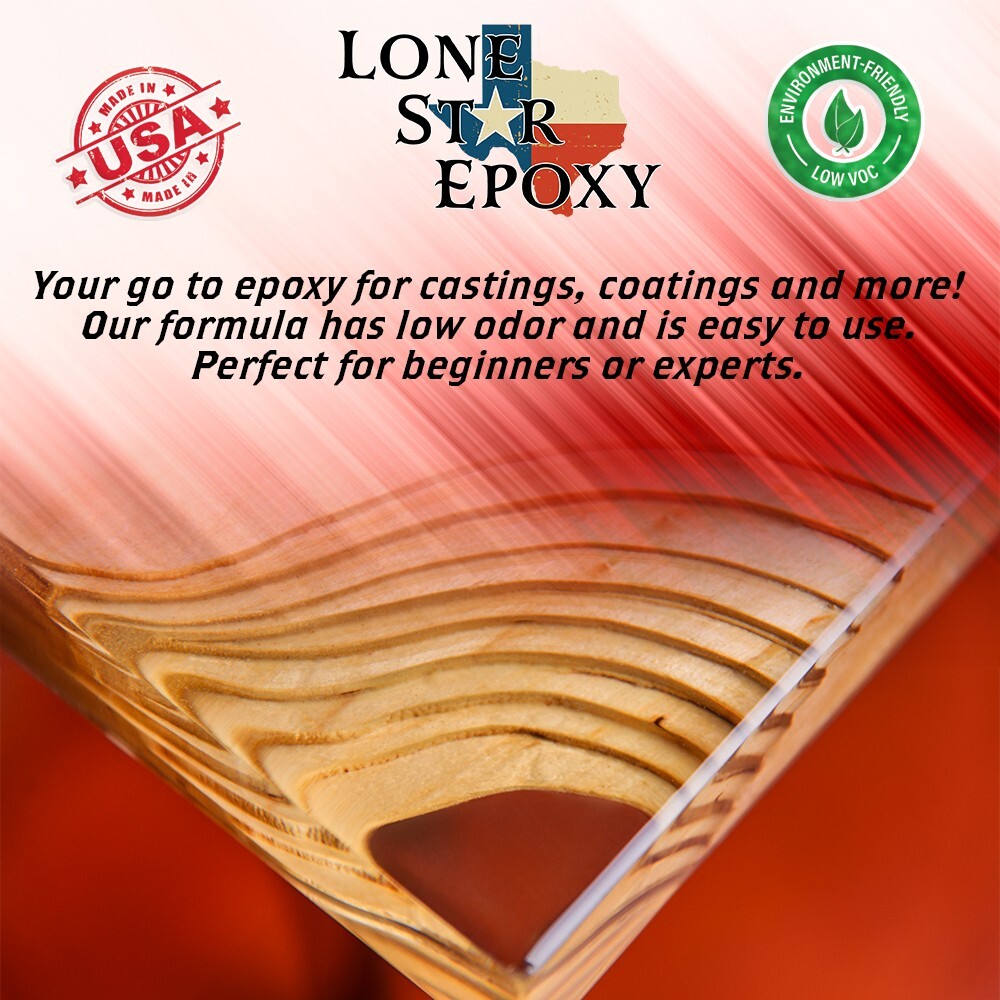 Lonestar epoxy resin, 2 part, 1 gallon kit, clear resin, crafts, art, coating,