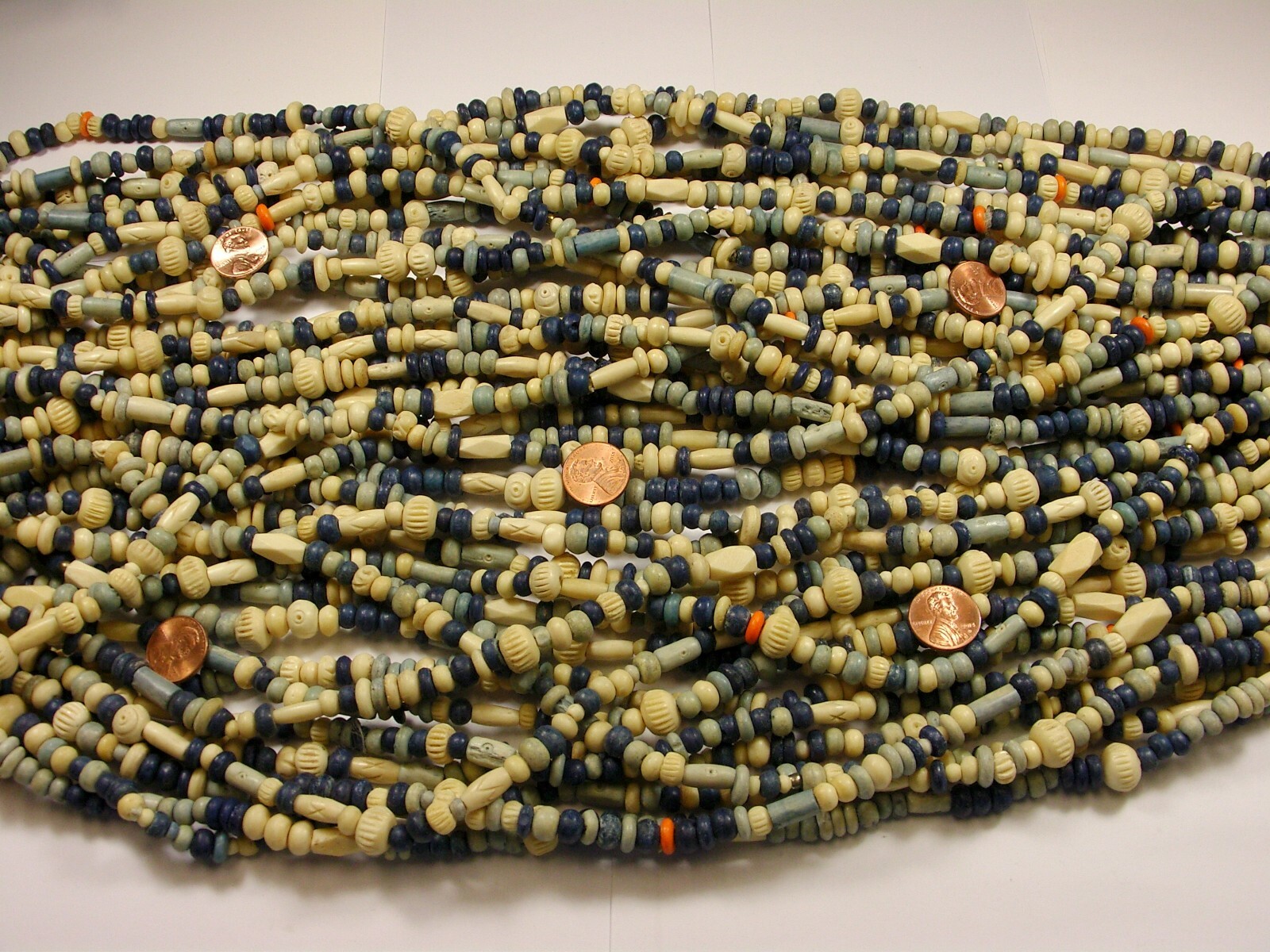 2 Pounds Assorted Shapes & Sizes Water Buffalo Bone Spacer Beads Bulk Lot (T-10)