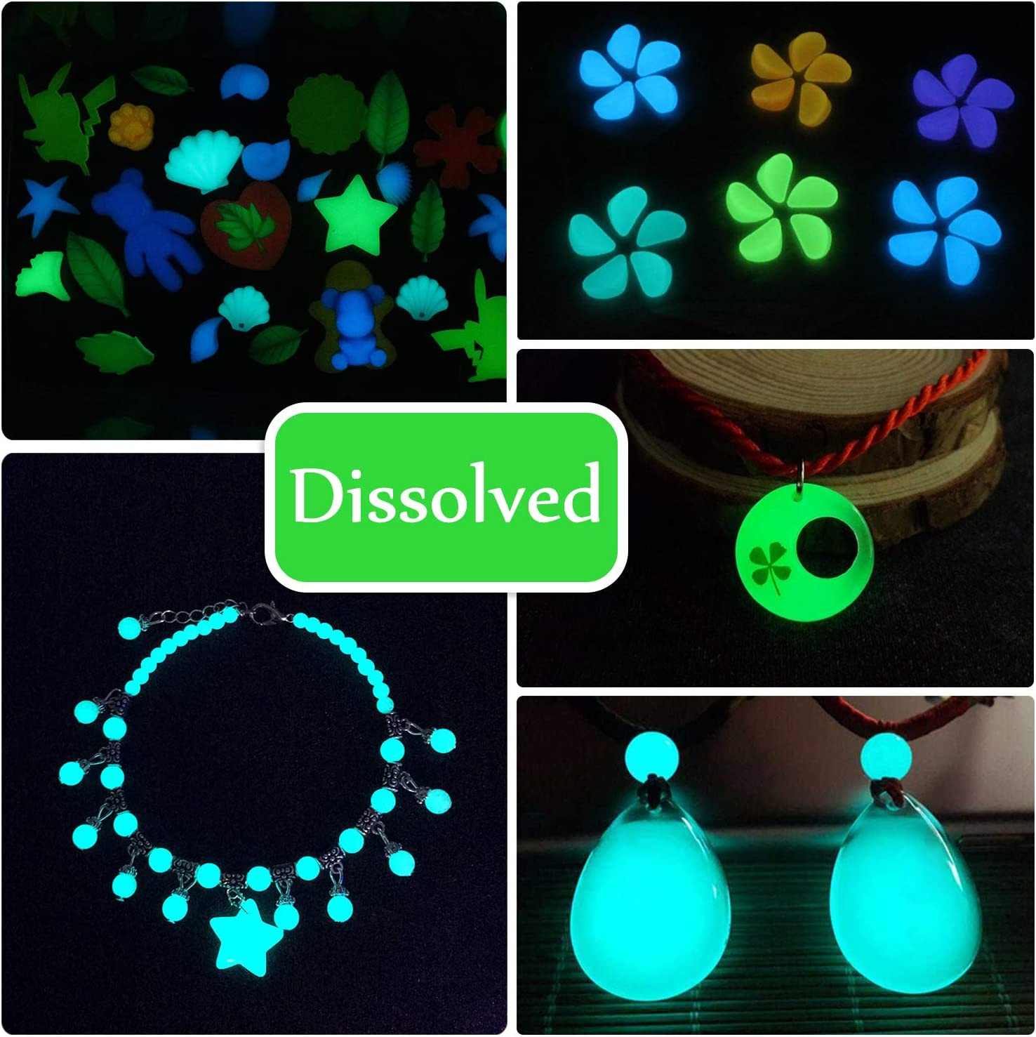 Epoxy UV Resin Color Pigment – Glow In The Dark Liquid Luminous Transparent Dye