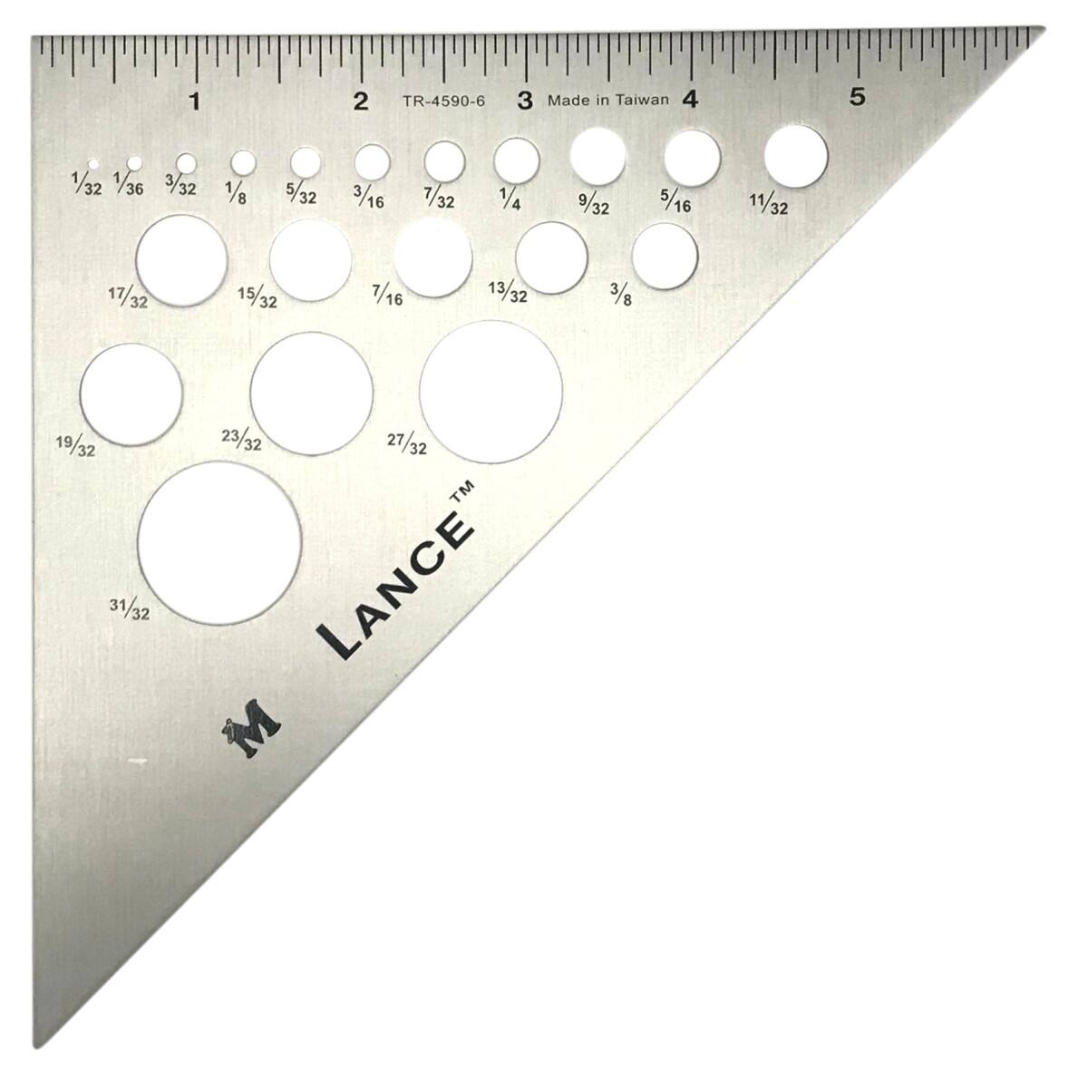Lance 6″ Aluminum 45-45-90 Degrees Template Triangle Ruler