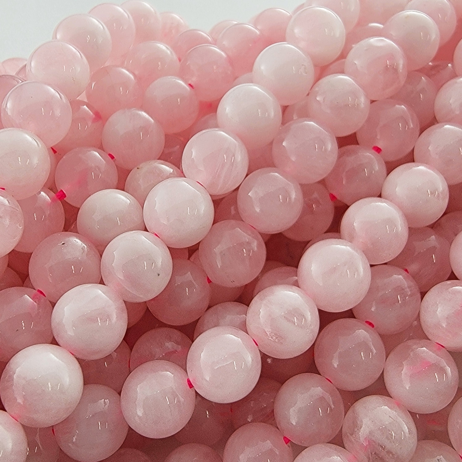 Madagascar Rose Quartz Beads Genuine Natural Smooth Round Beads 6mm 8mm 10mm
