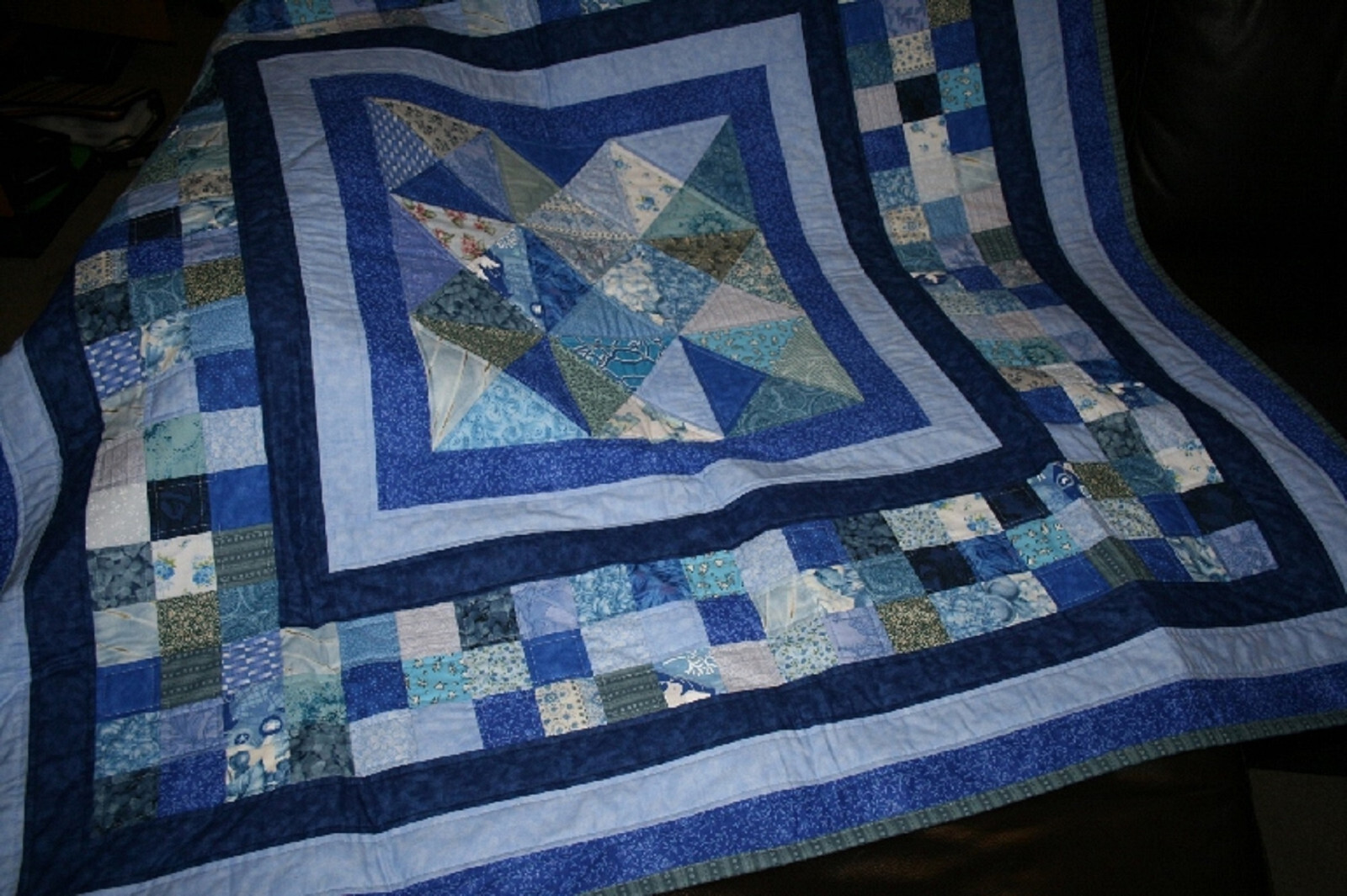INDIGO BLUES – Pre-cut Quilt Kit -All Sizes -by Quilt-Addicts – USA only