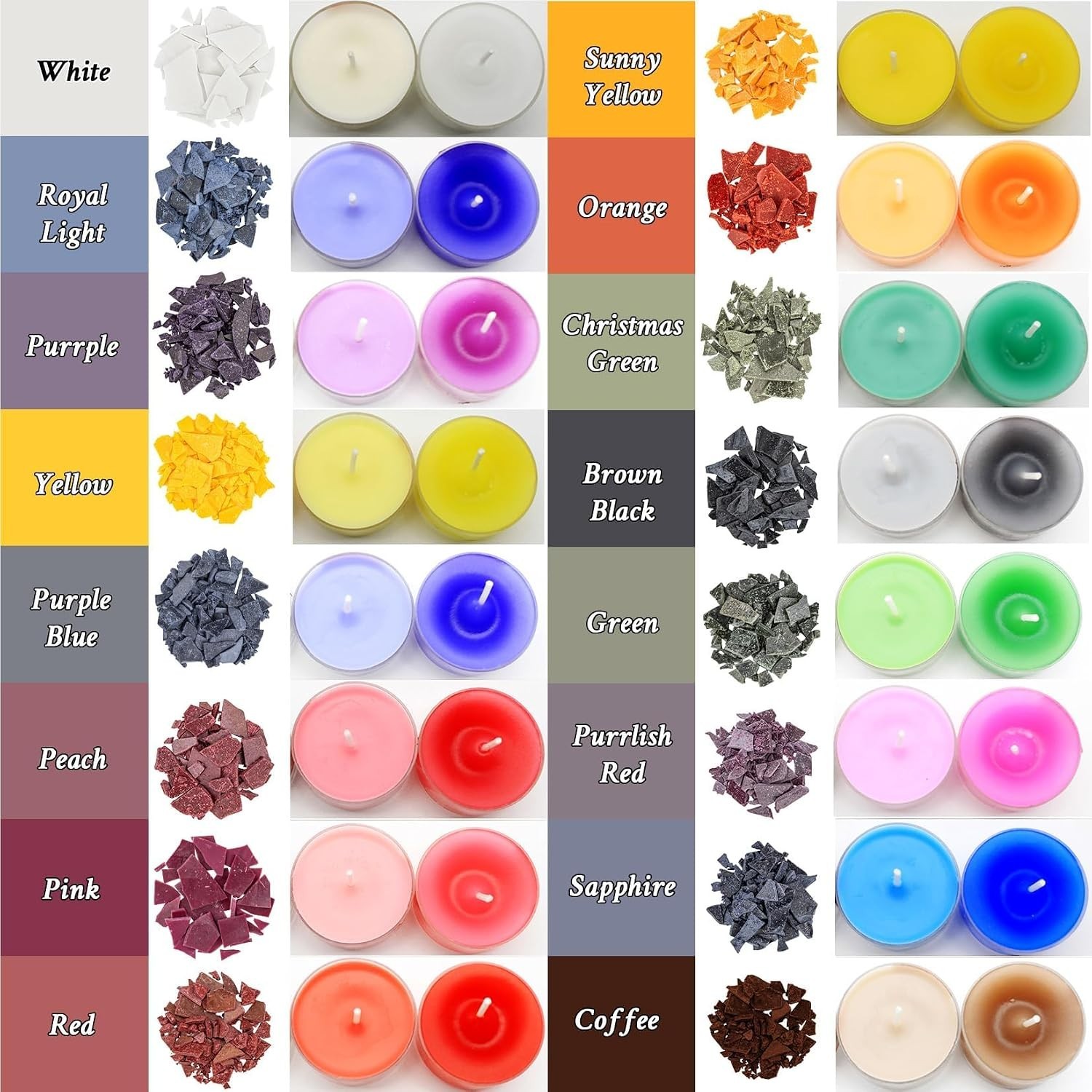 Candle Dye for Soy Wax Candle Making 16 Vibrant Colors Wax Dye Wax Coloring Dye