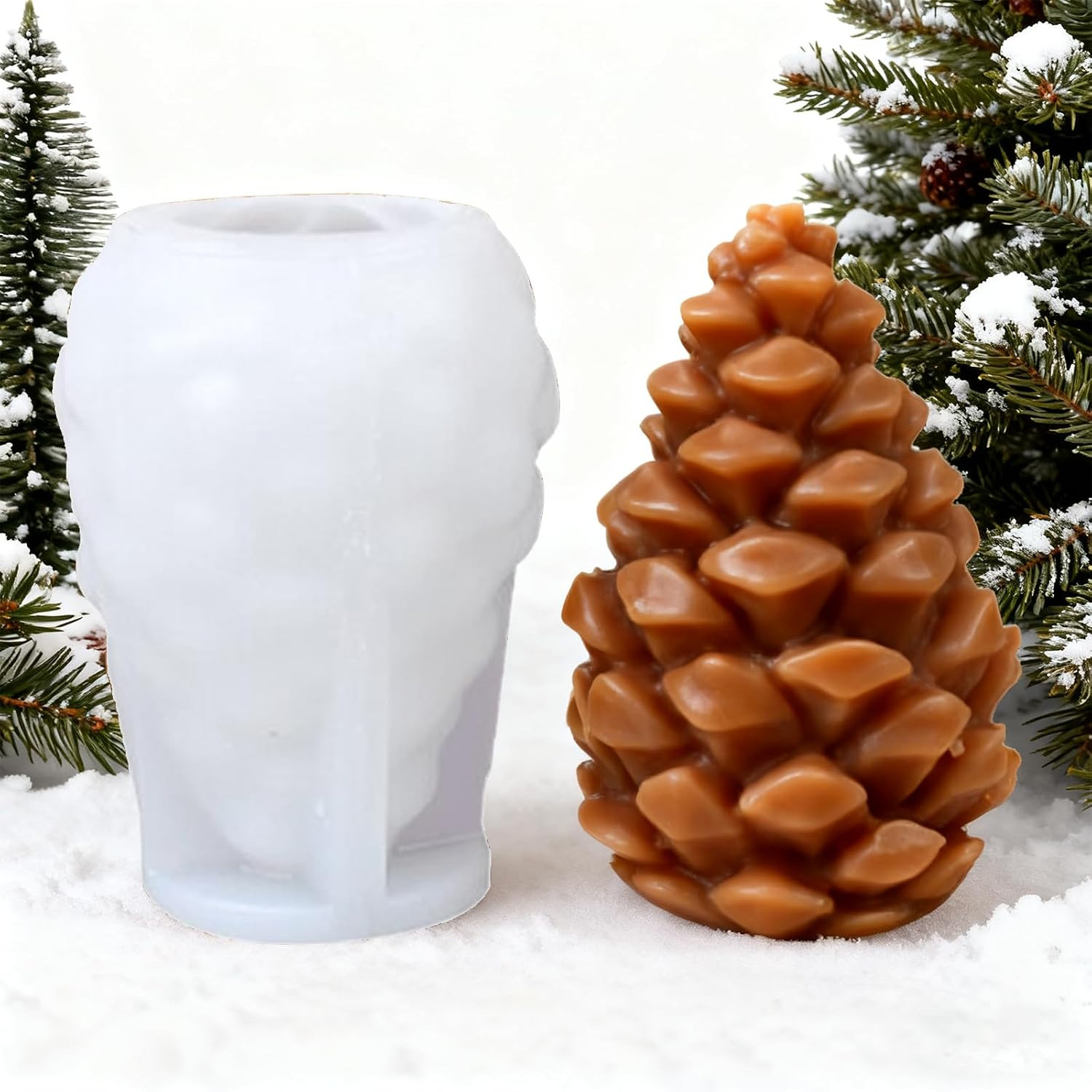 Pinecone Silicone Molds – DIY Candle Molds for Making Gypsum Desktop Decor