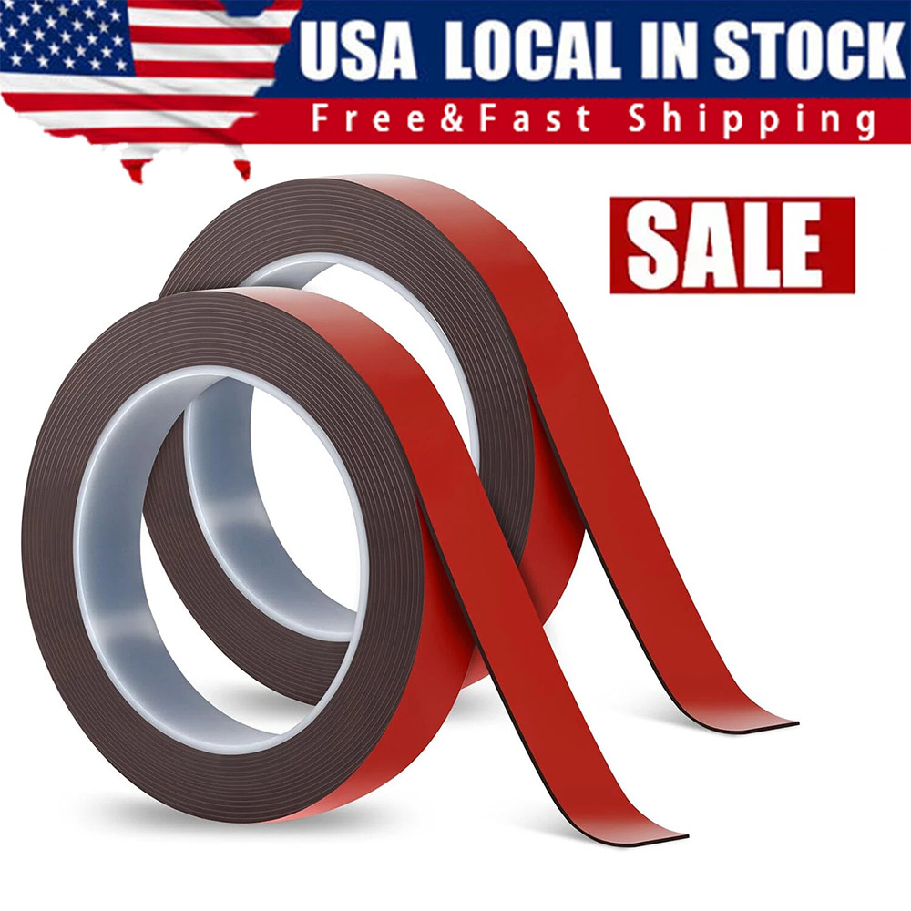2X Auto Tape Acrylic Foam Double Sided Back Mounting Adhesive Car 32ft 10mx10mm