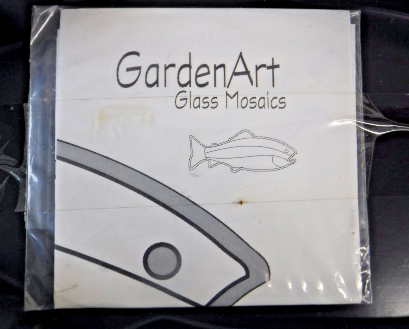 RARE~GardenArt~Fish~Stepping Stone Mold~Glass Mosaic~Cabin~Lake~Fly Fishing~Pond