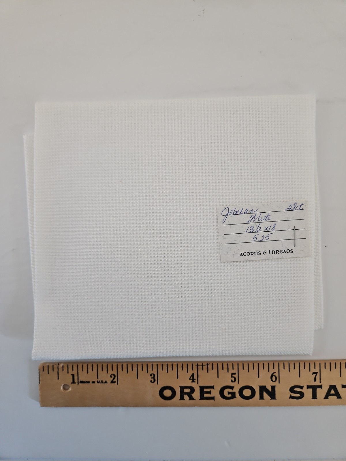 28ct WHITE JOBELAN EVENWEAVE Counted Cross Stitch Fabric 13-1/2″x18″
