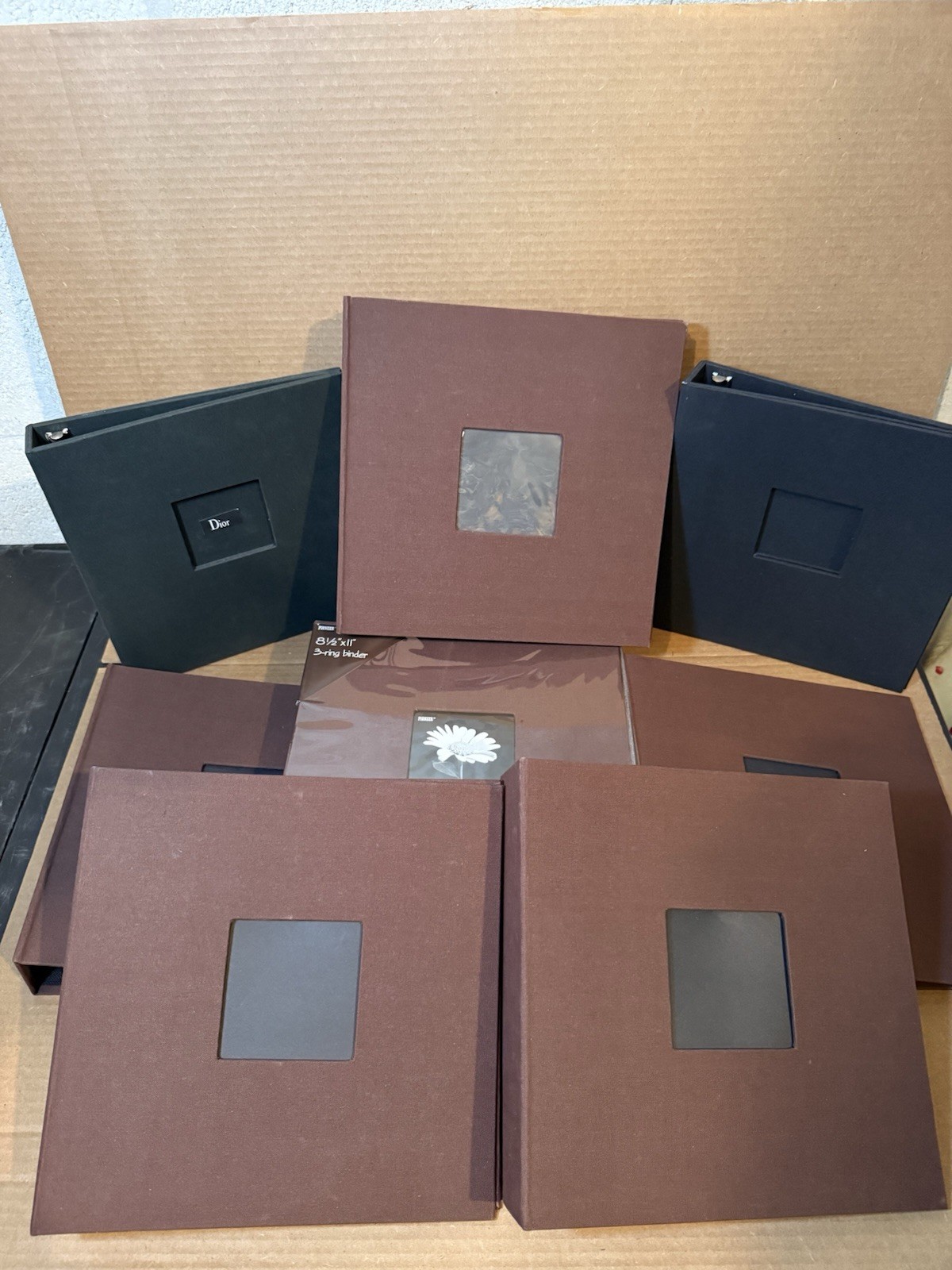 Pioneer 8.5”x11” 3-Ring Photo Album Scrapbook Binders Lot of 7 Brown T-811CBF