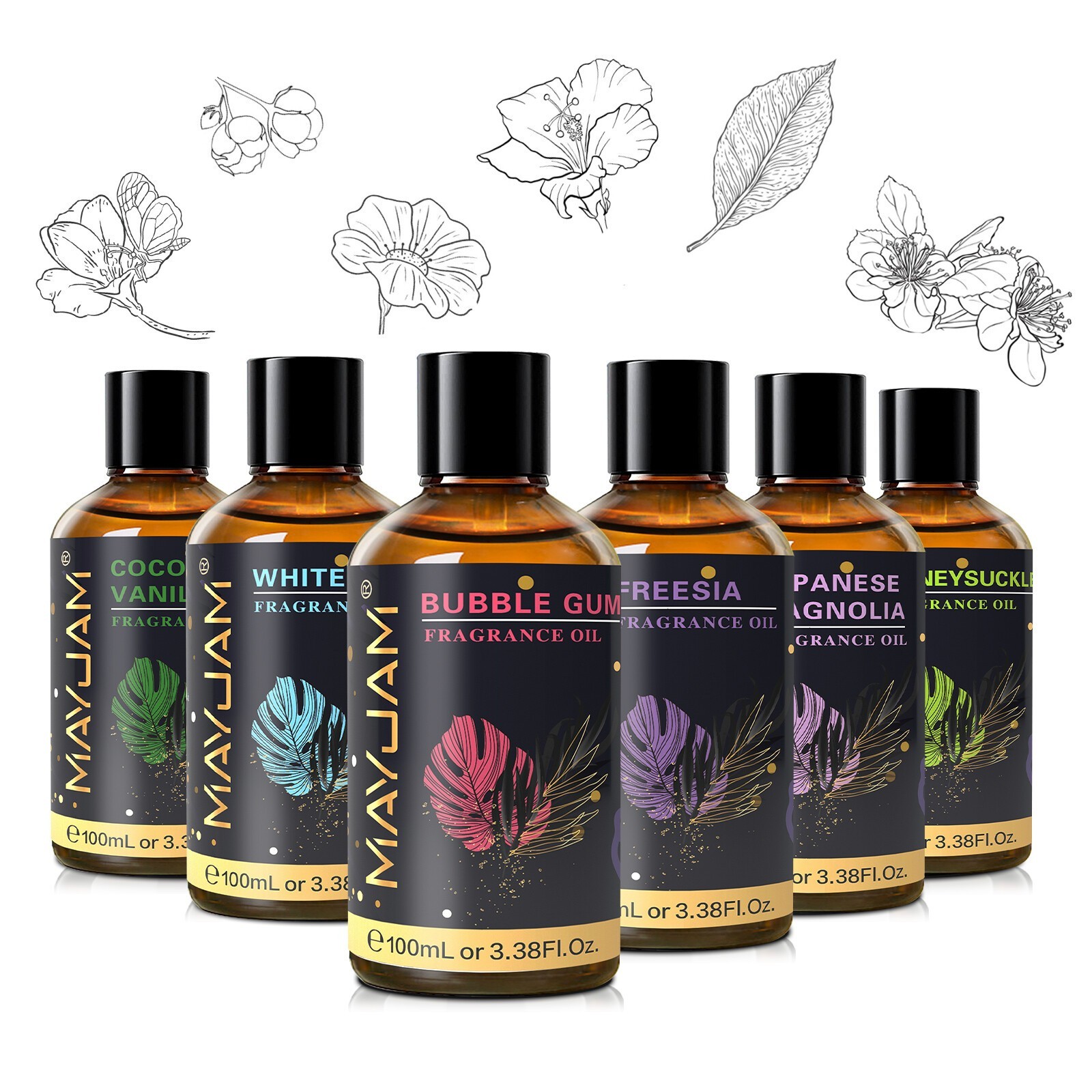 MAYJAM 3.38 Fl Oz Fragrance Oil For Candle Soap Bath Incense Making Scented Oils
