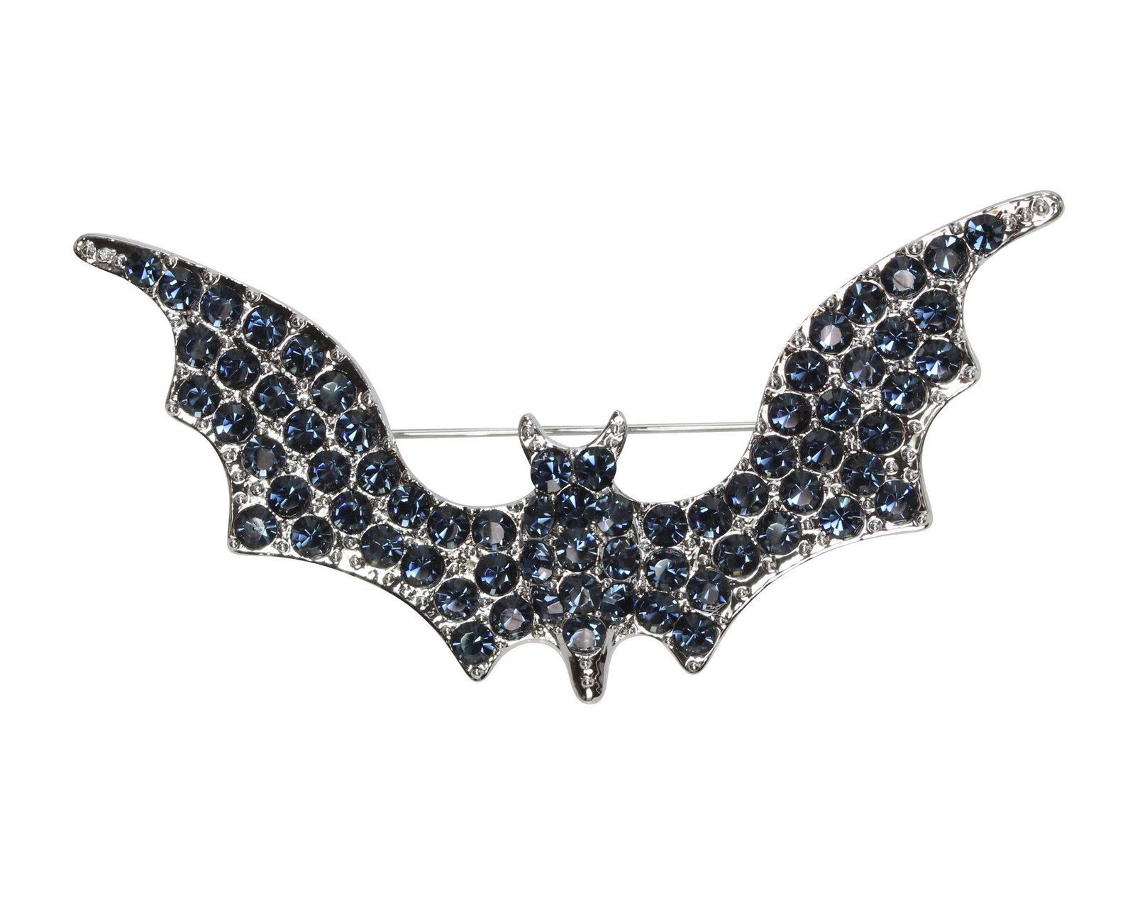 Gorgeous Navy Blue Rhinestone Crystal Bat Pin Brooch – Navy Blue