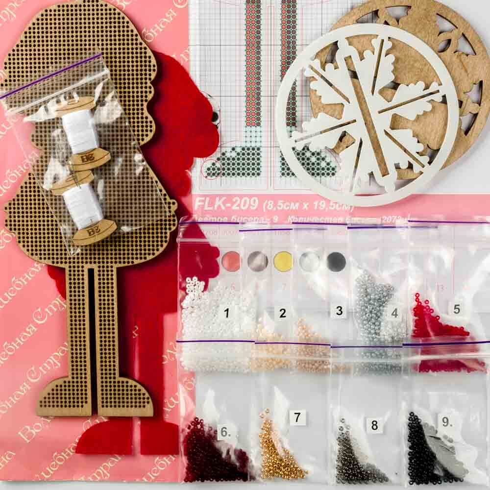 Wonderland Crafts Bead embroidery kit on wood FLK-209