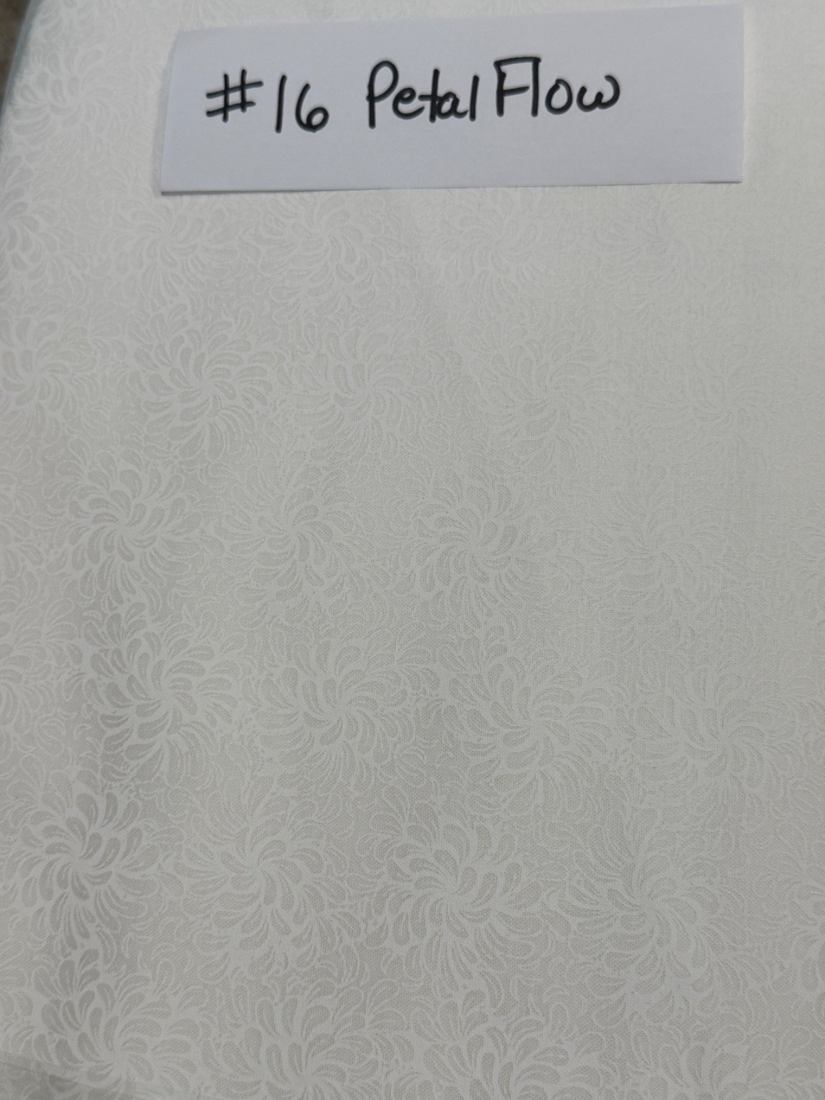 BTHY White on White Tone on Tone 100% Cotton Fabric Quilting Sew Background MDG